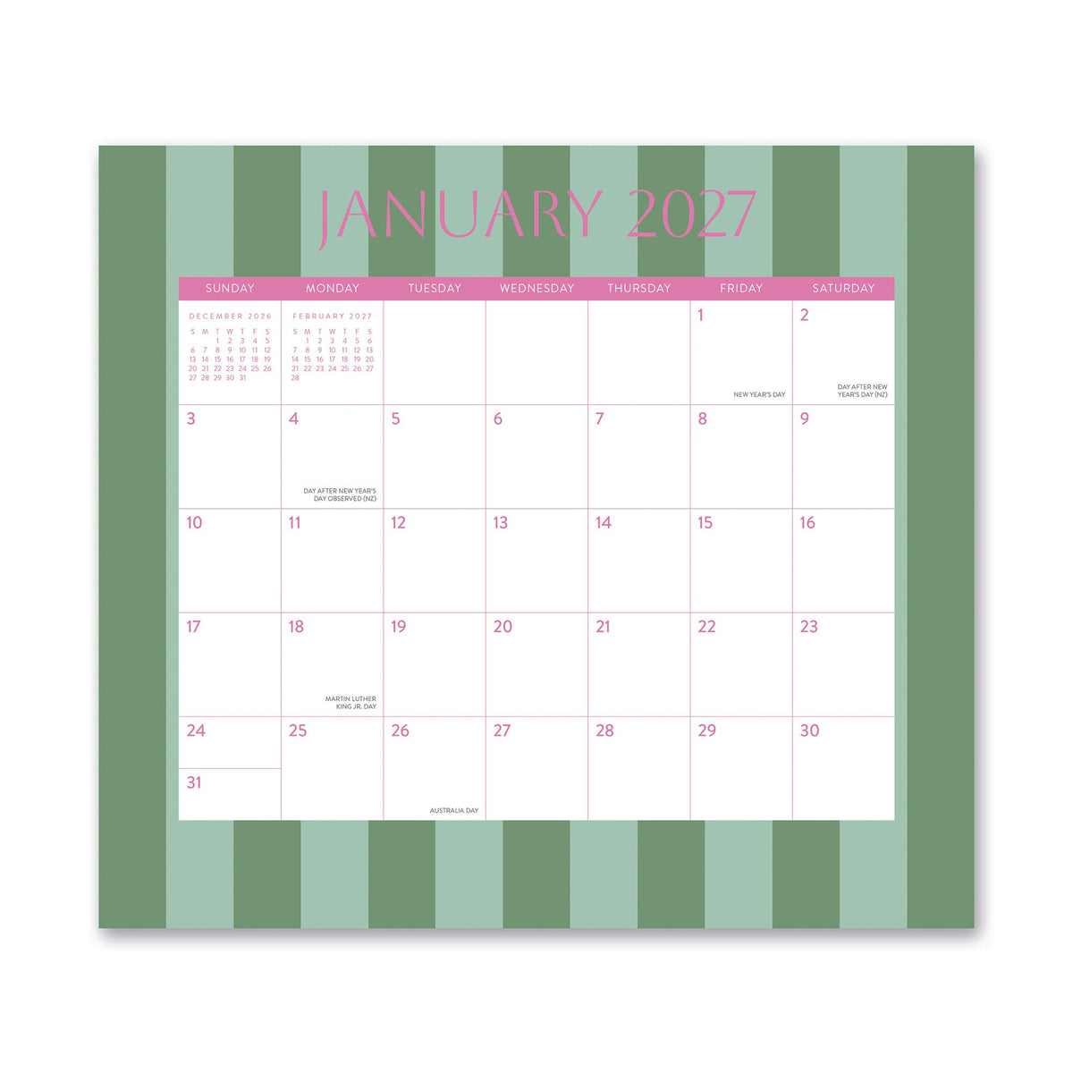 2027 Cabana Stripes Magnetic Monthly Pad