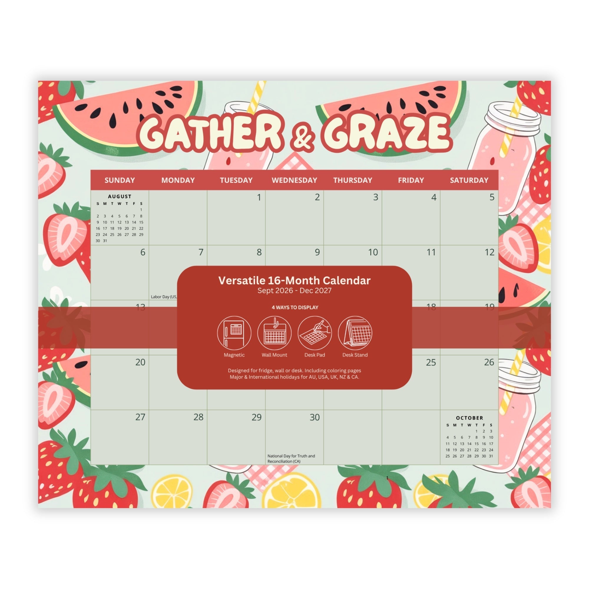 2027 Gather & Graze - Versatile 4-in-1 Deluxe Calendaer