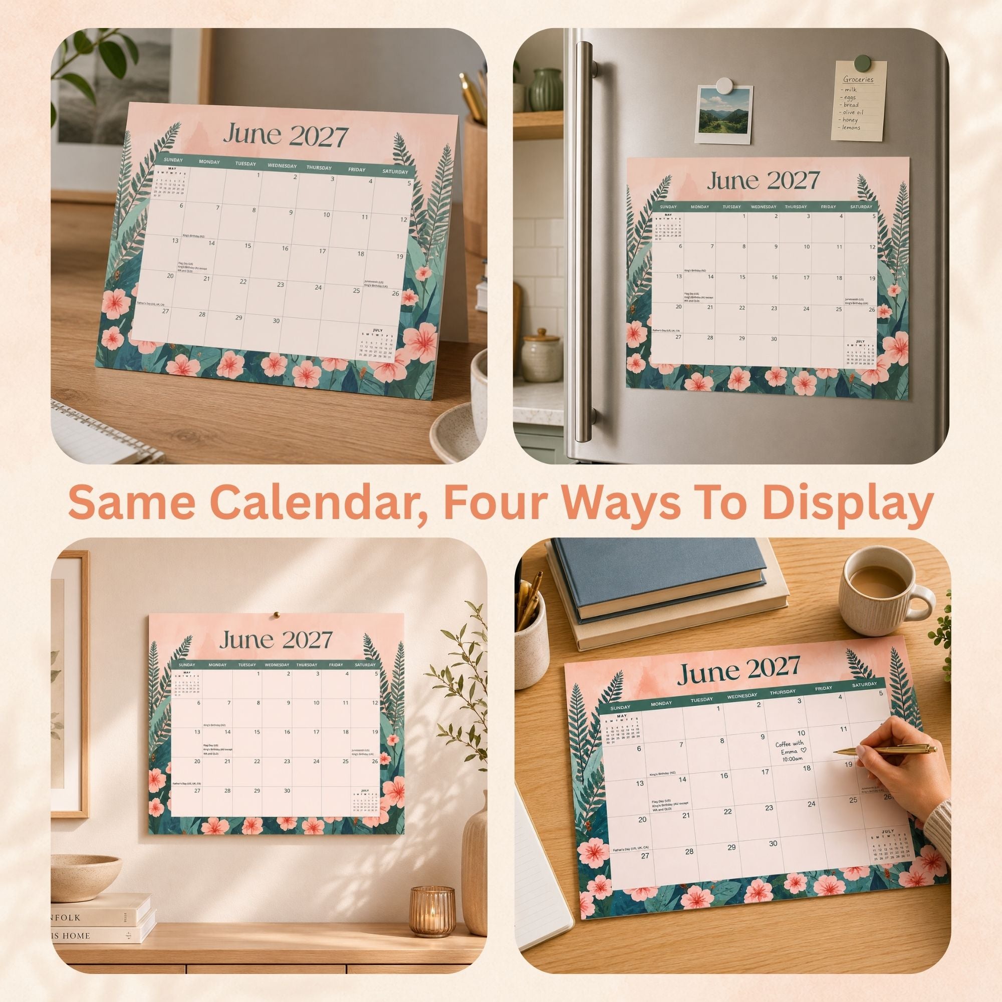 2027 Dream Gardens - Versatile 4-in1 Deluxe Calendaer