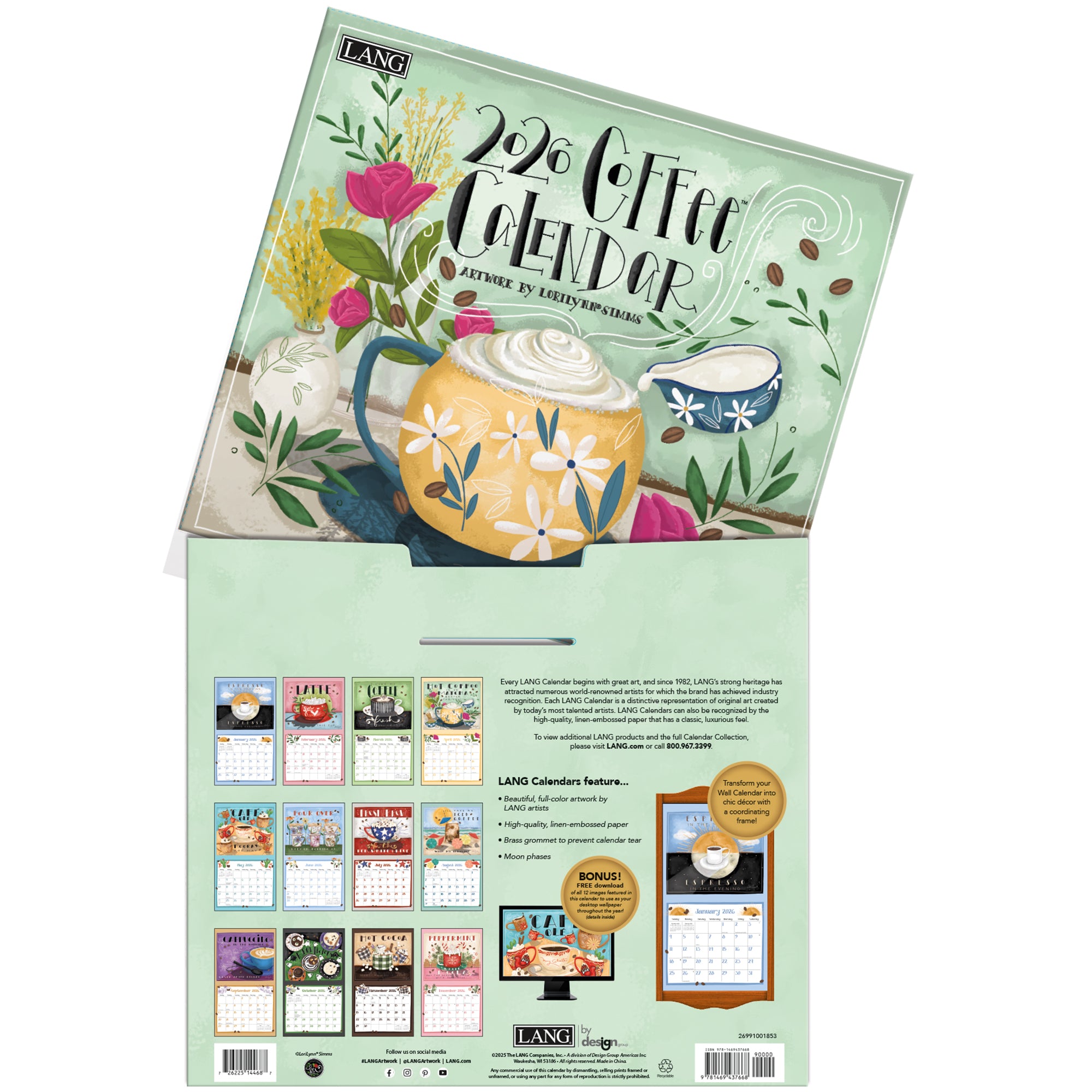 2026 LANG Coffee - Deluxe Wall Calendar