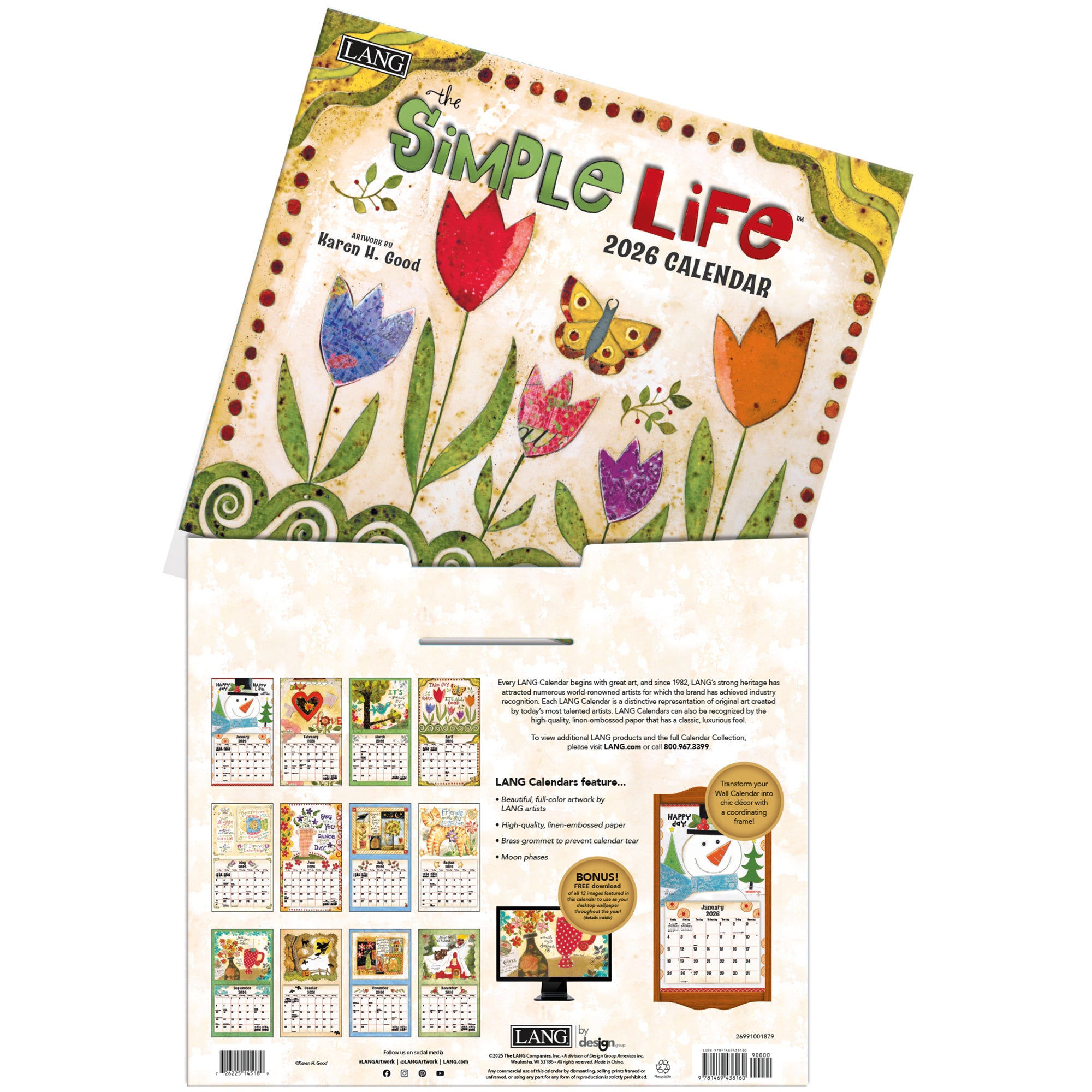 2026 LANG Simple Life™ - Deluxe Wall Calendar