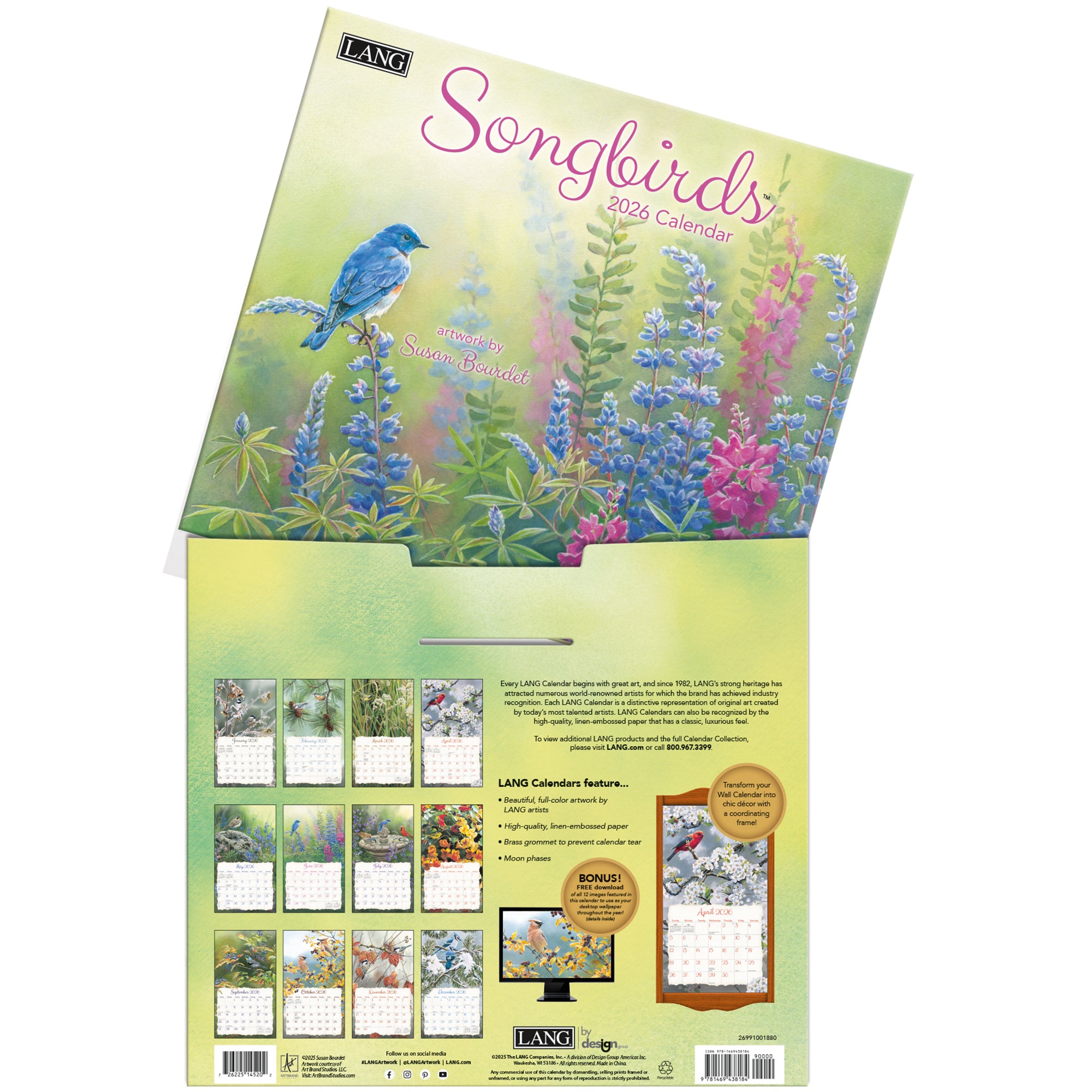 2026 LANG Songbirds™ - Deluxe Wall Calendar