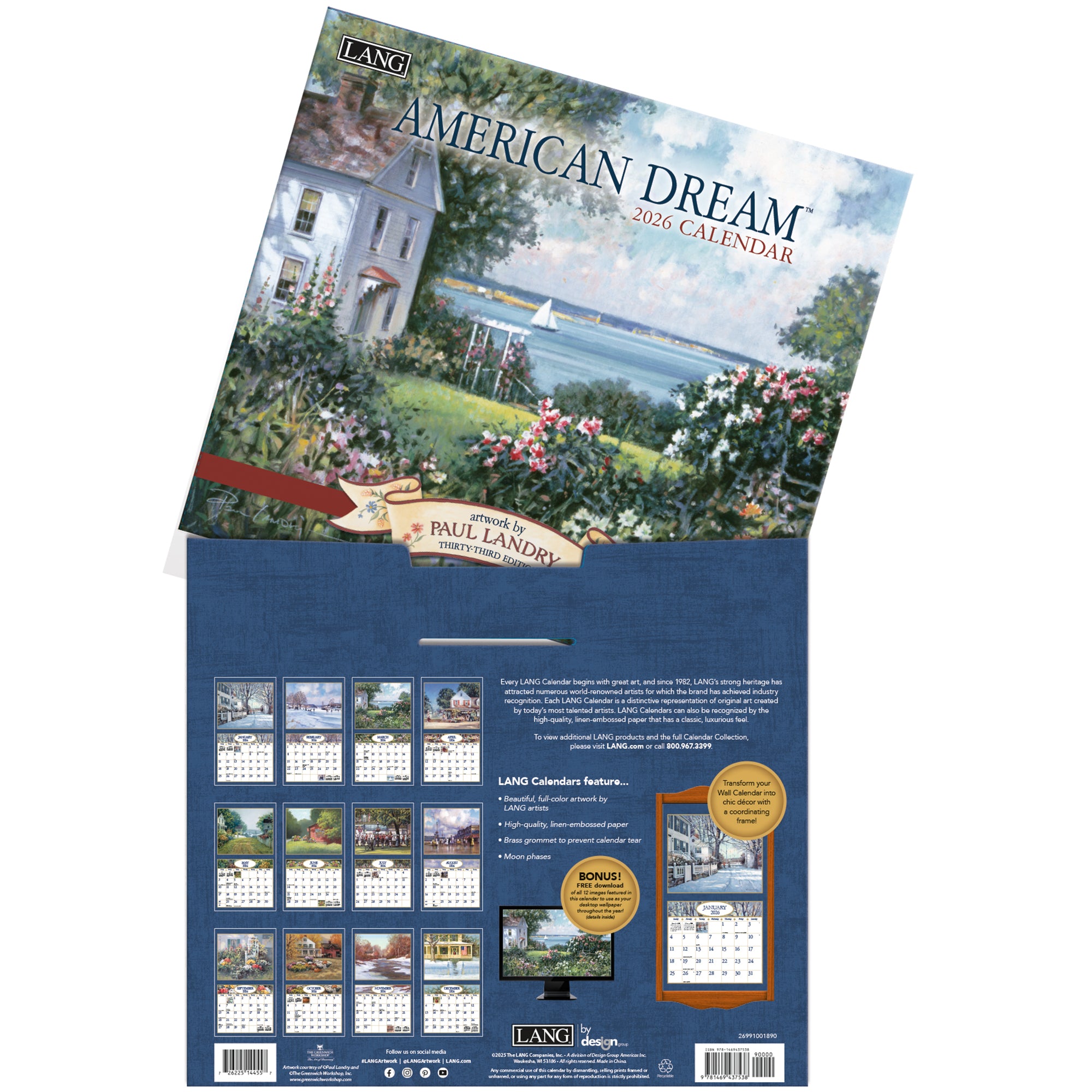 2026 LANG American Dream - Deluxe Wall Calendar