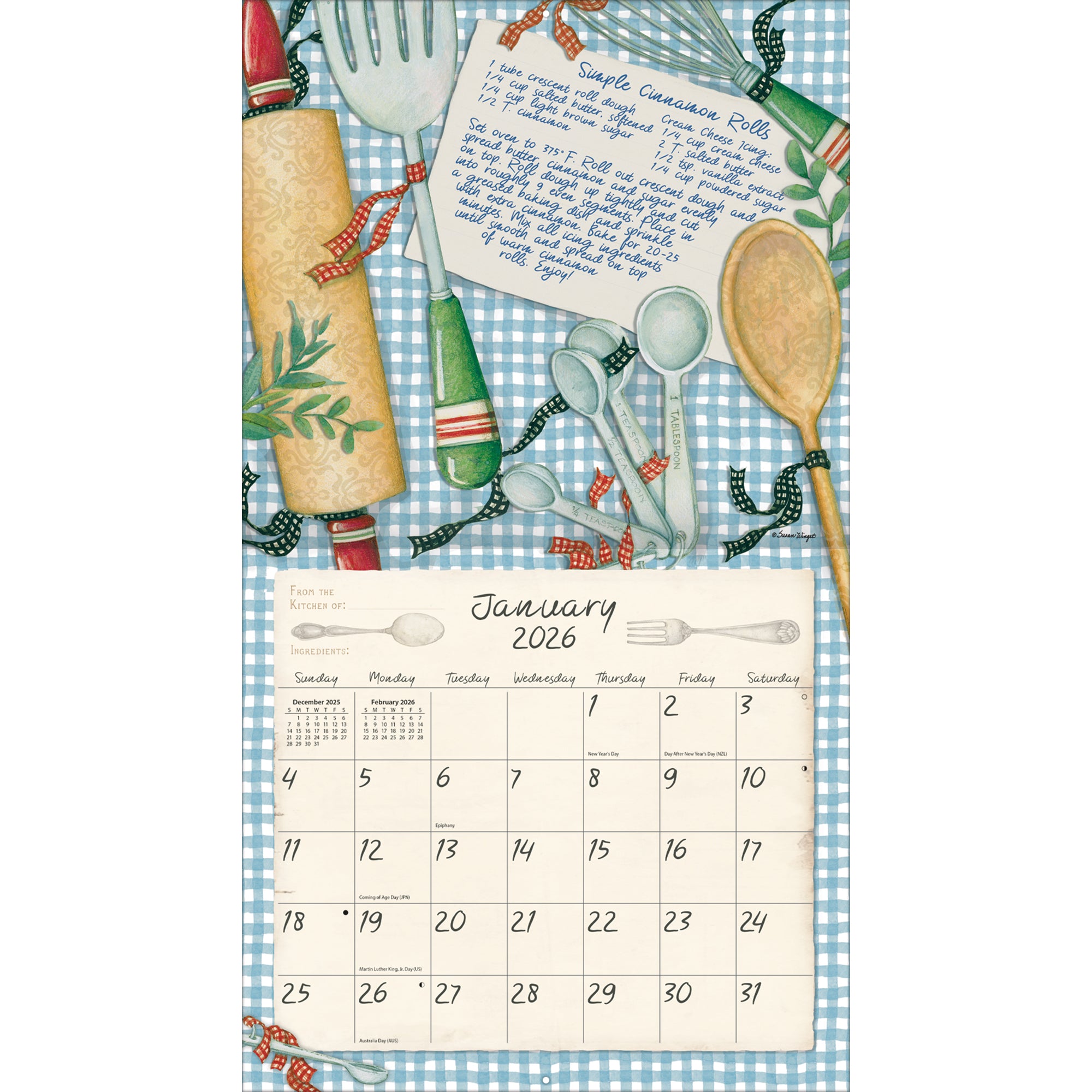2026 LANG American Kitchen - Deluxe Wall Calendar