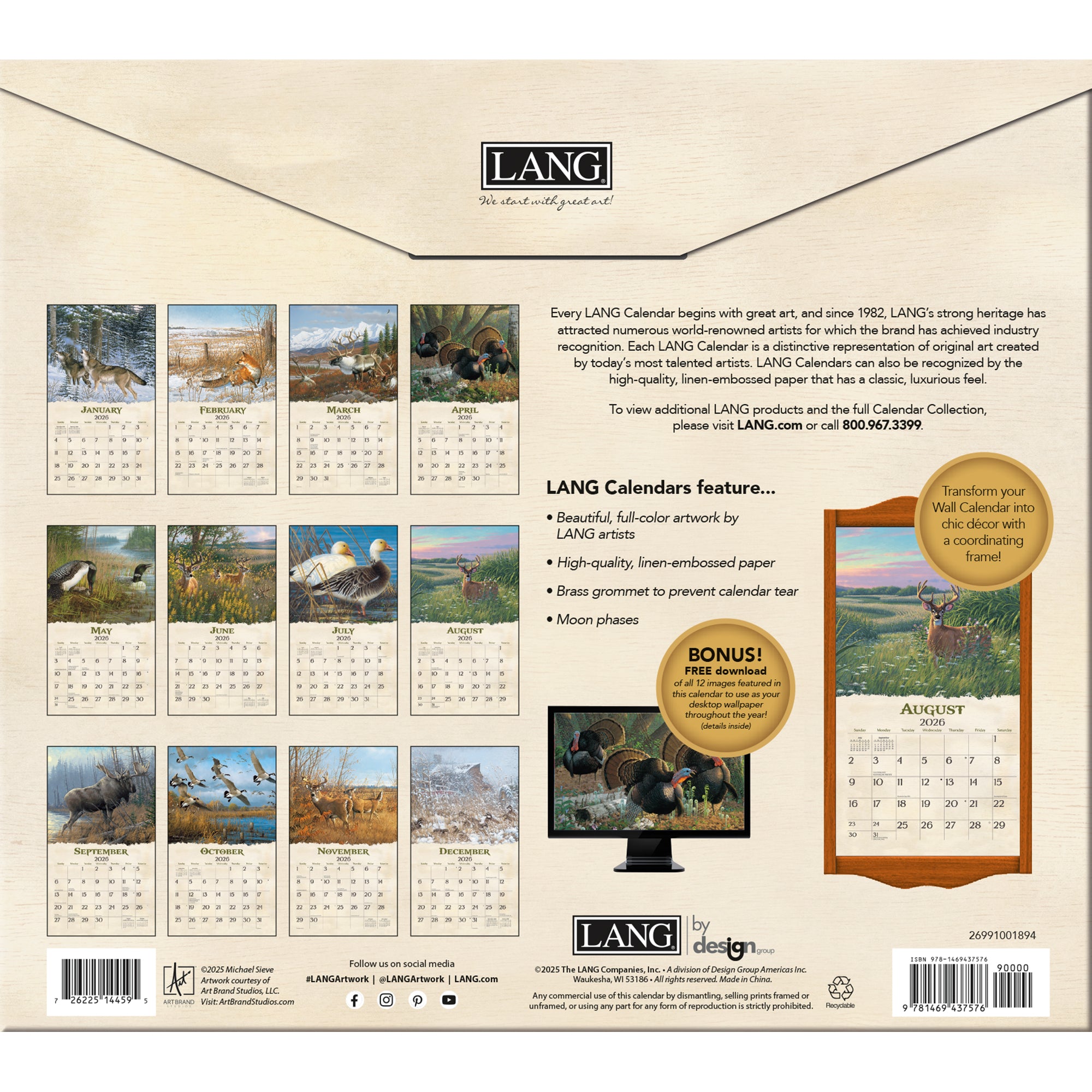 2026 LANG Beyond The Woods - Deluxe Wall Calendar