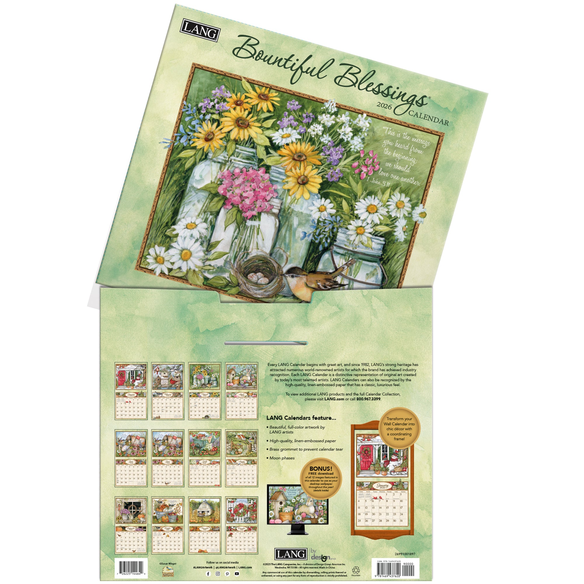 2026 LANG Bountiful Blessings™ - Deluxe Wall Calendar