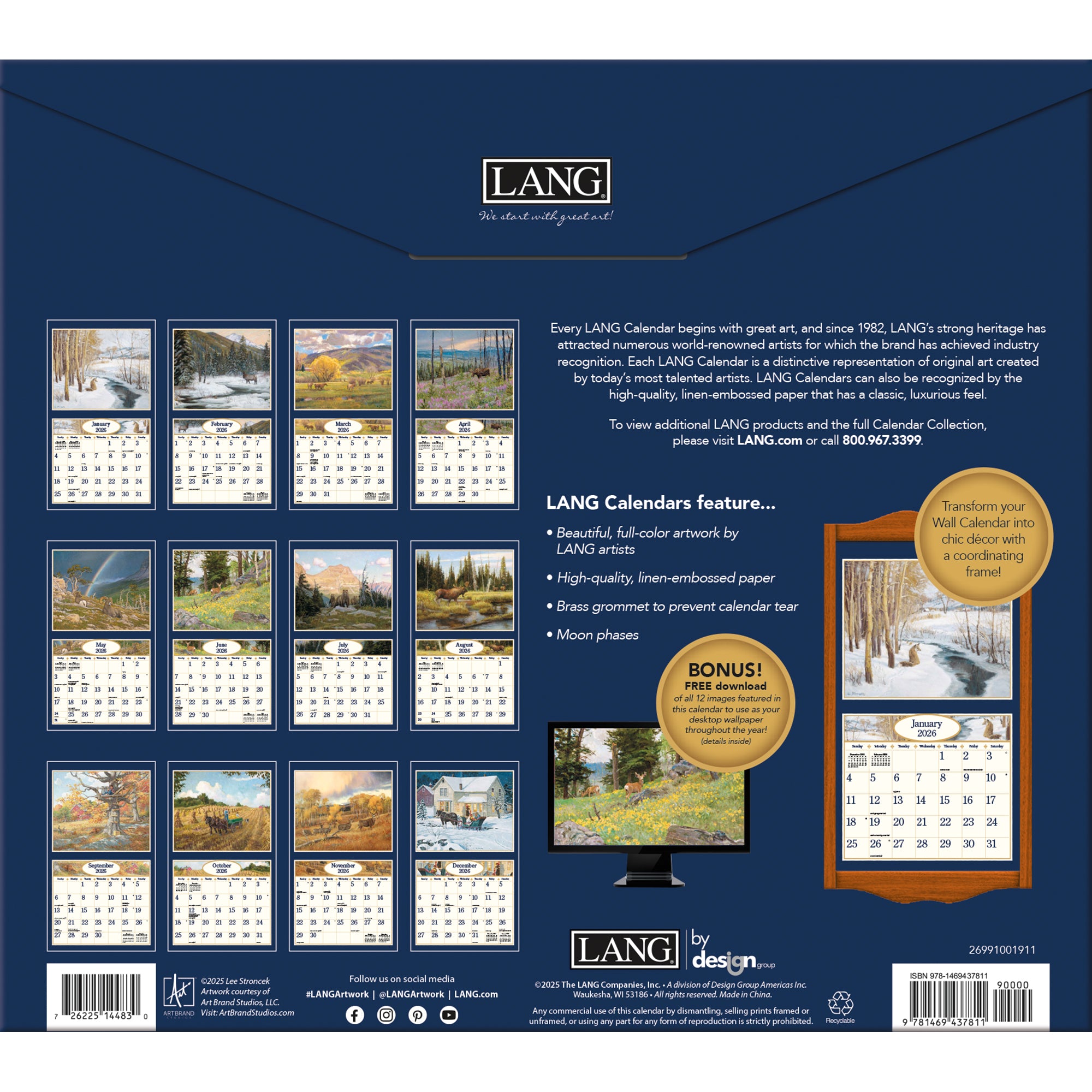 2026 LANG Four Seasons® - Deluxe Wall Calendar