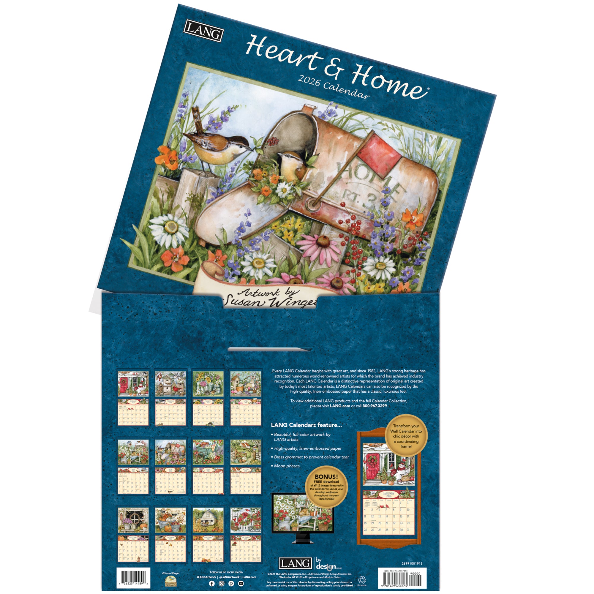 2026 LANG Heart & Home® - Deluxe Wall Calendar