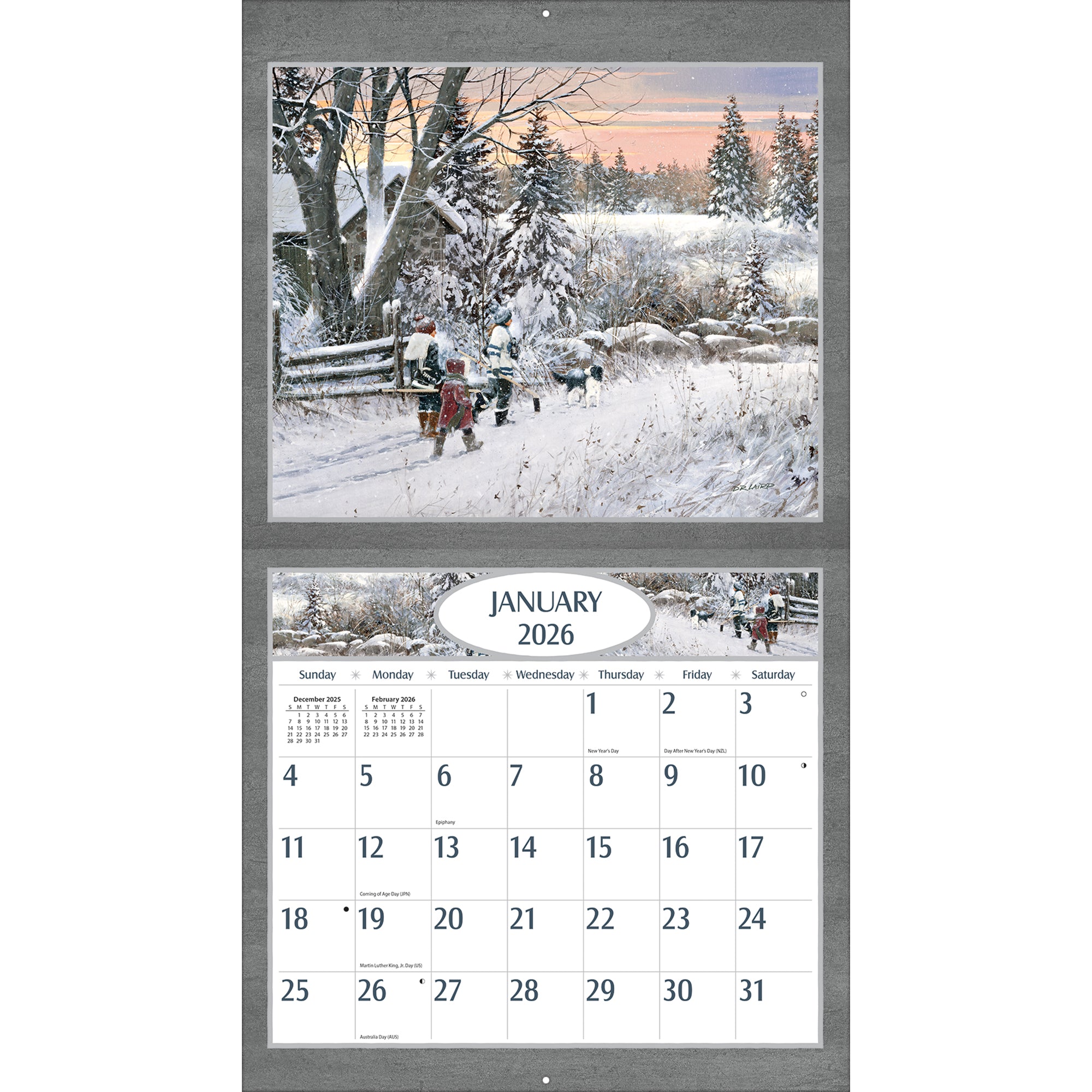 2026 LANG Hockey Hockey Hockey - Deluxe Wall Calendar