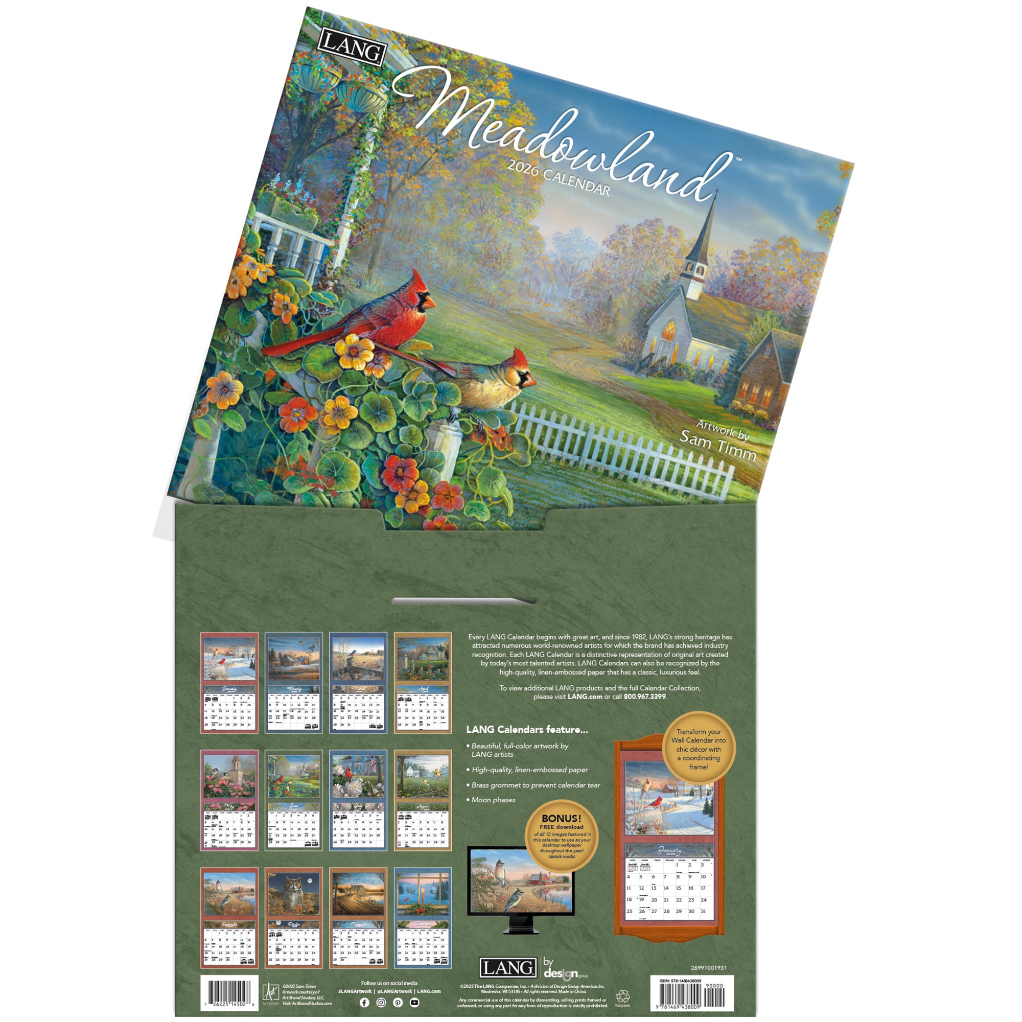 2026 LANG Meadowland - Deluxe Wall Calendar