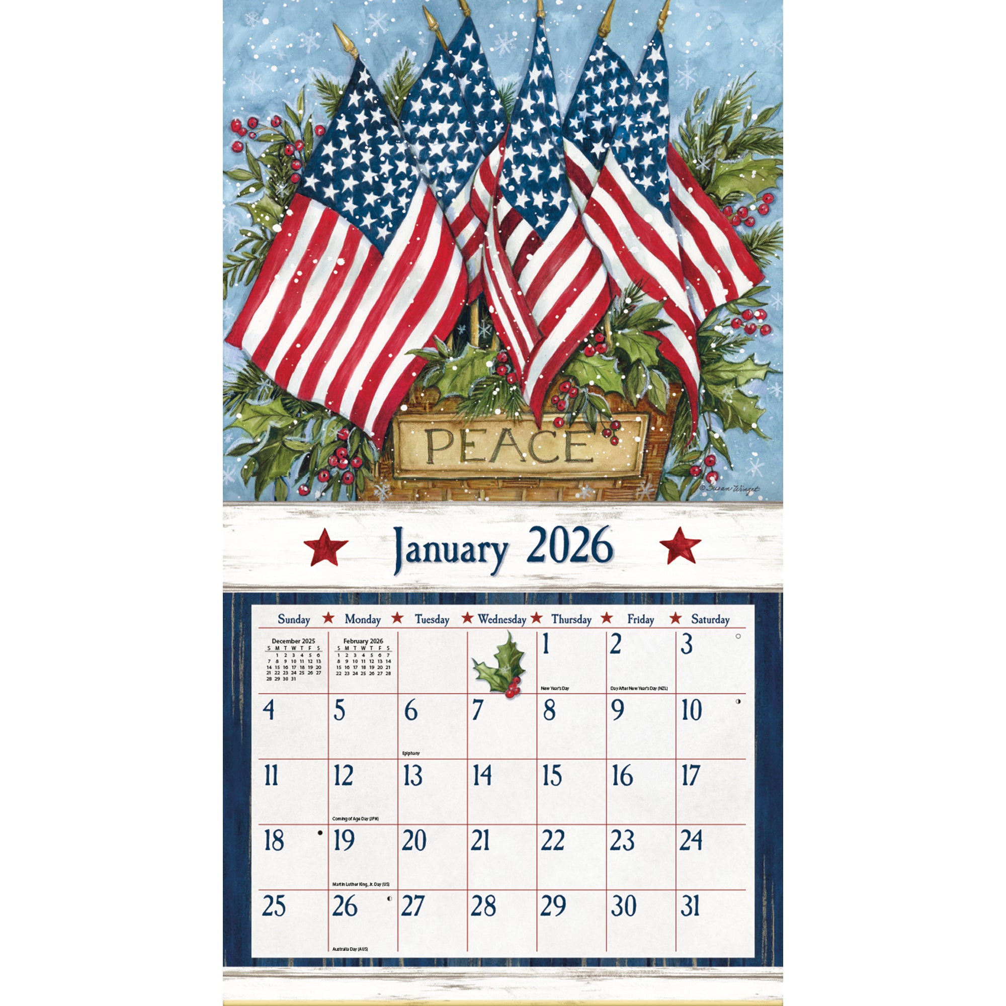 2026 LANG Old Glory - Deluxe Wall Calendar