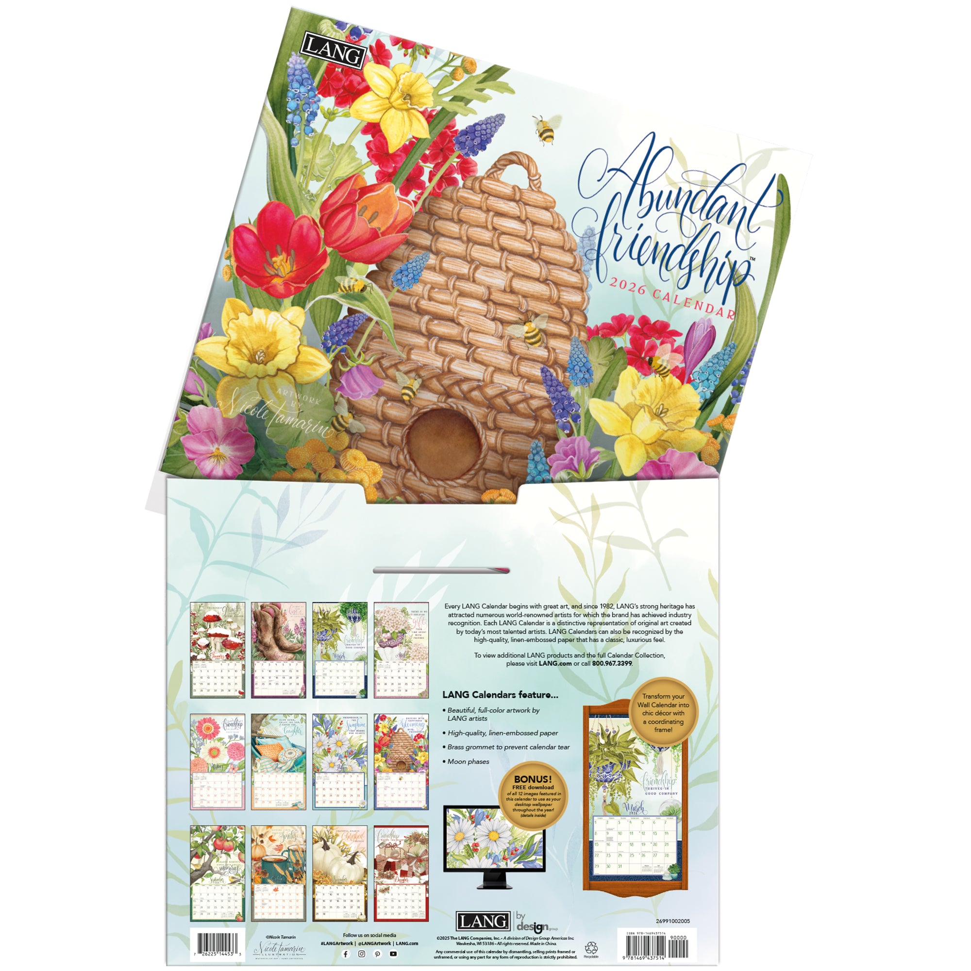 2026 LANG Abundant Friendship™ - Deluxe Wall Calendar