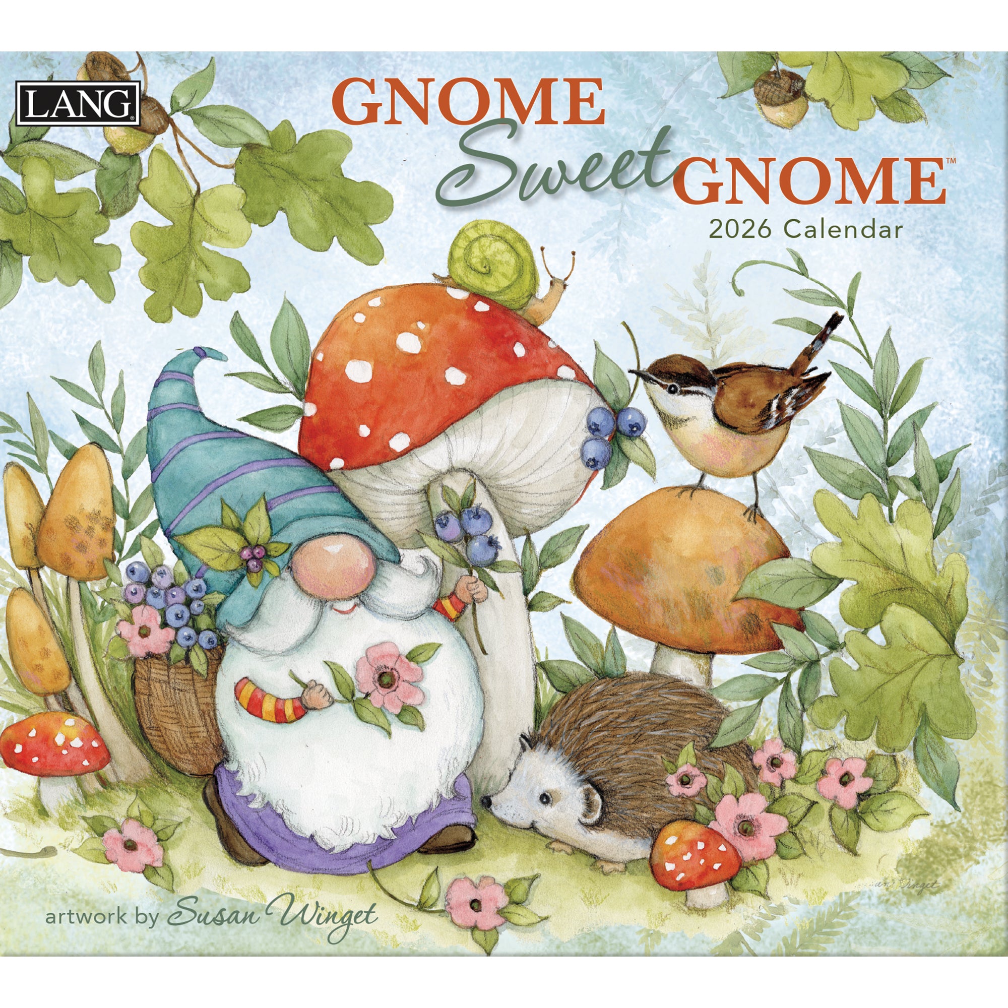 2026 LANG Gnome Sweet Gnome - Deluxe Wall Calendar