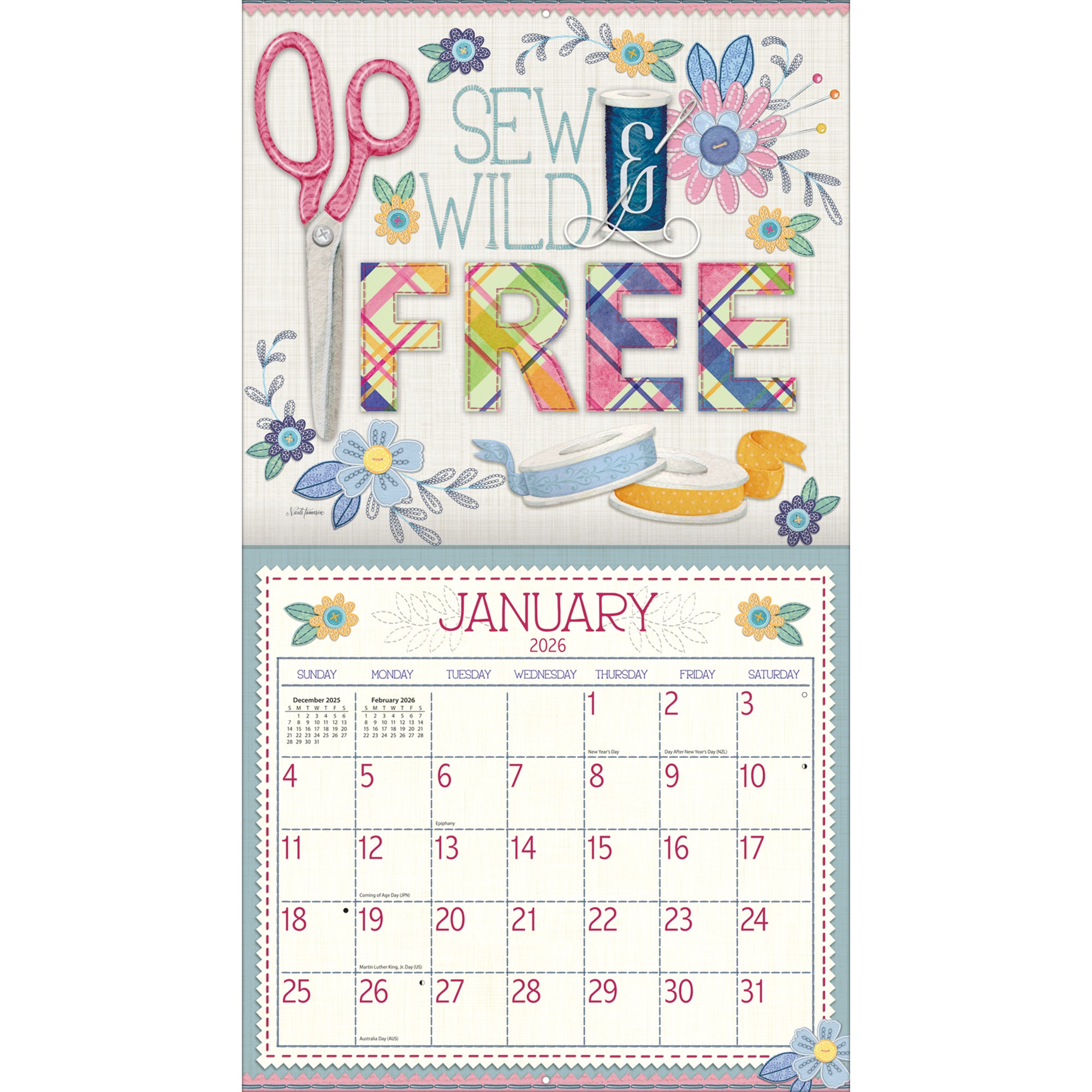 2026 LANG Handmade Happiness - Deluxe Wall Calendar