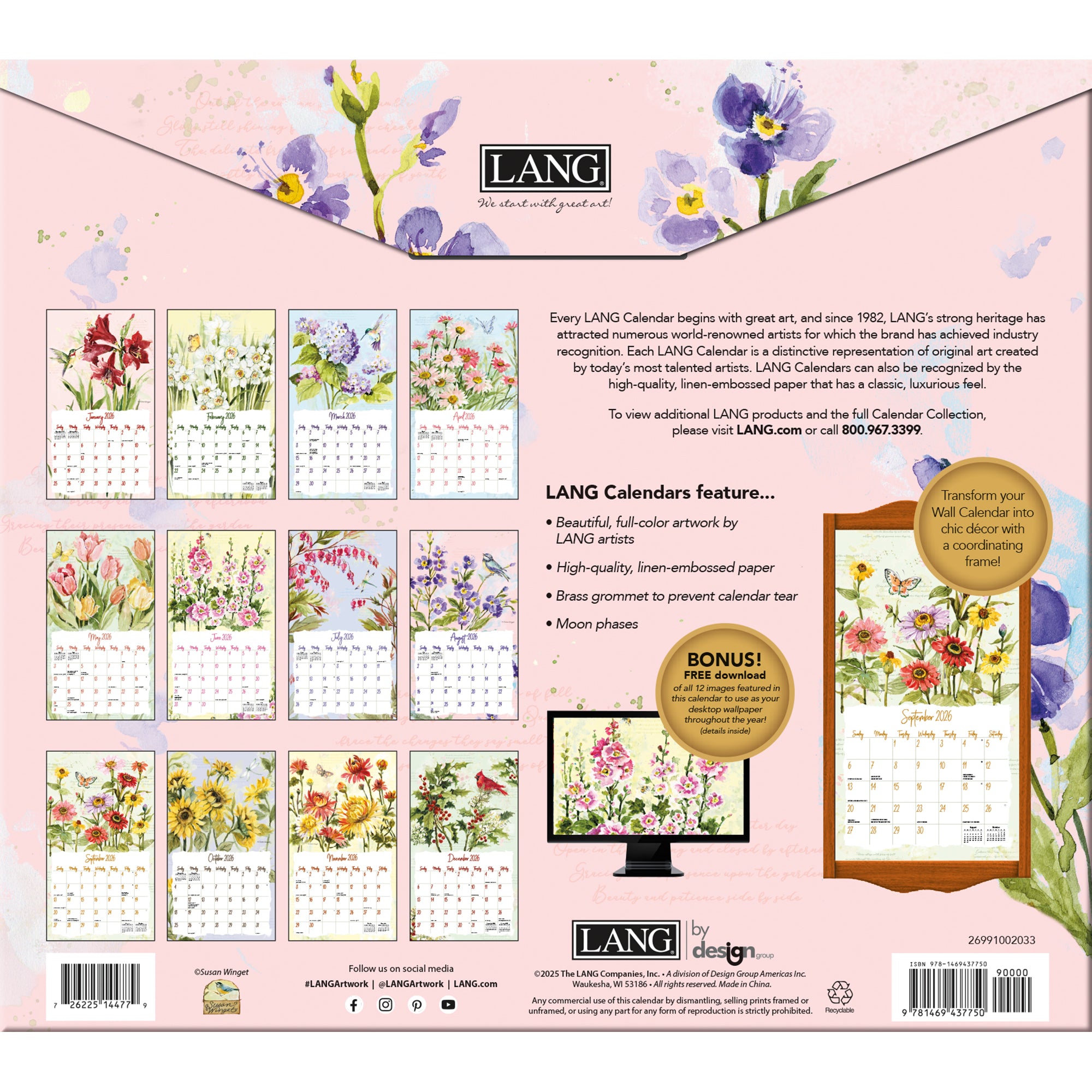 2026 LANG Eden - Deluxe Wall Calendar