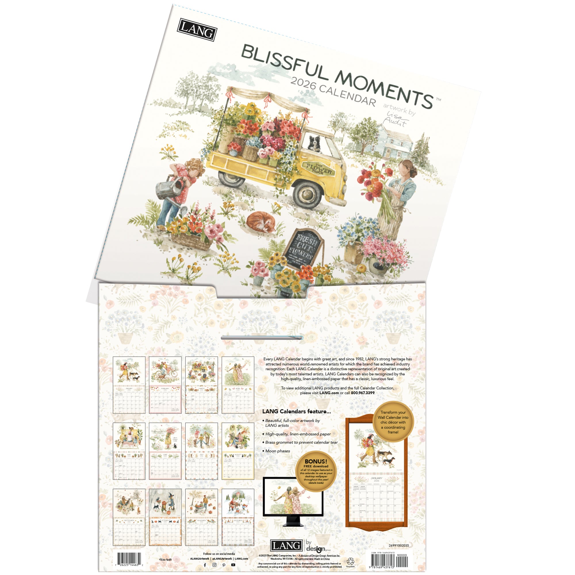 2026 LANG Blissful Moments - Deluxe Wall Calendar
