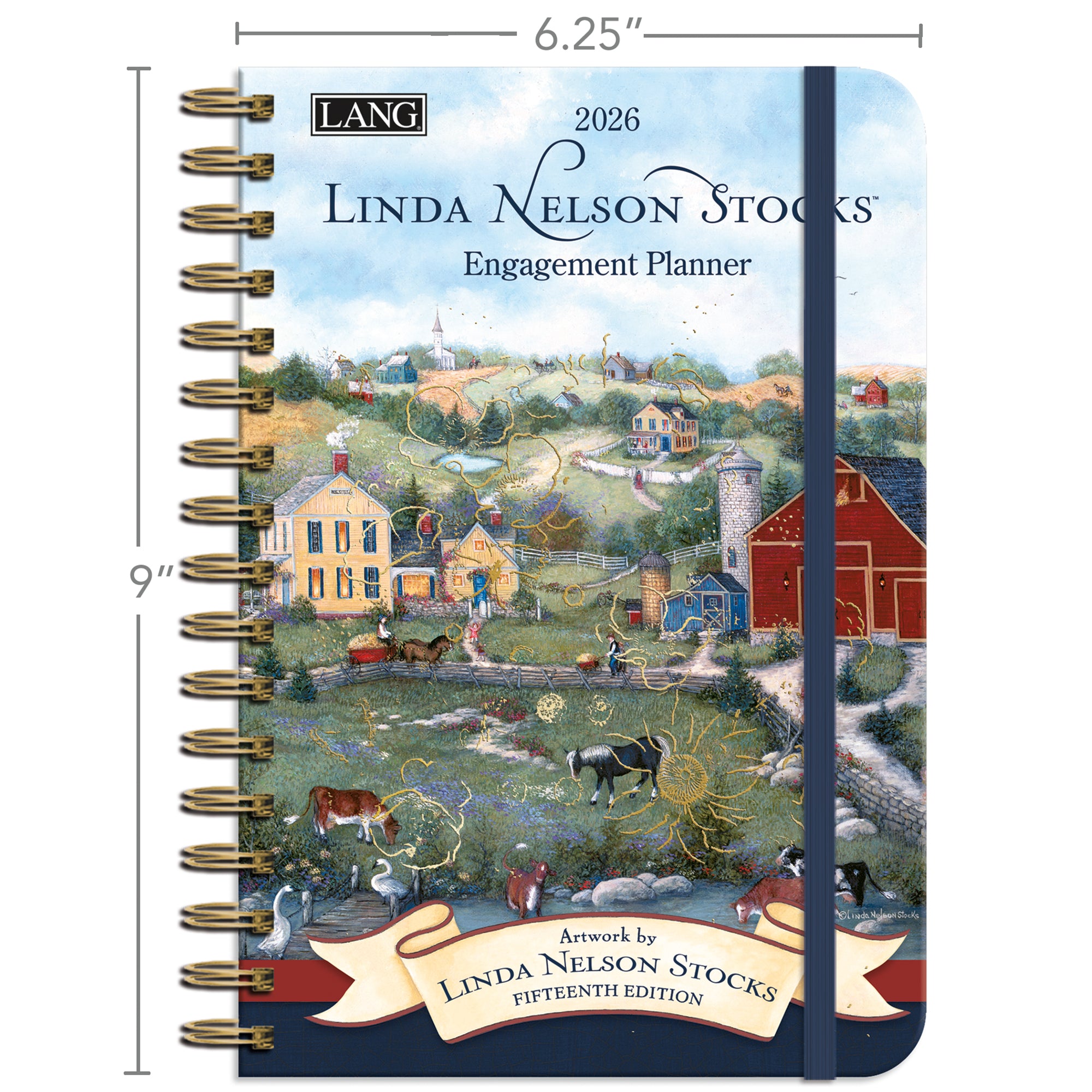2026 LANG Linda Nelson Stocks - Spiral Monthly & Weekly Engagement Diary/Planner