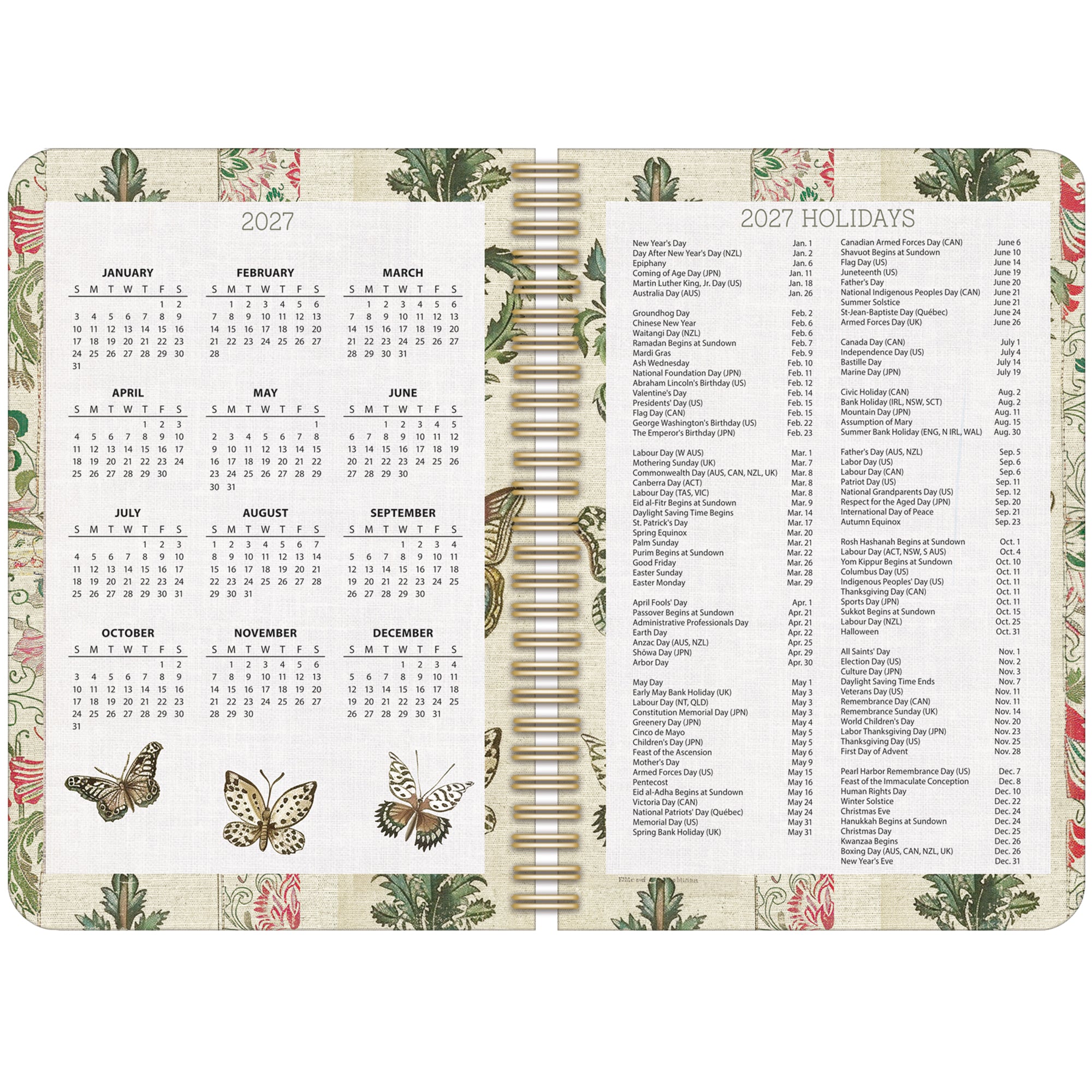 2026 LANG Patina Vie - Spiral Monthly & Weekly Engagement Diary/Planner