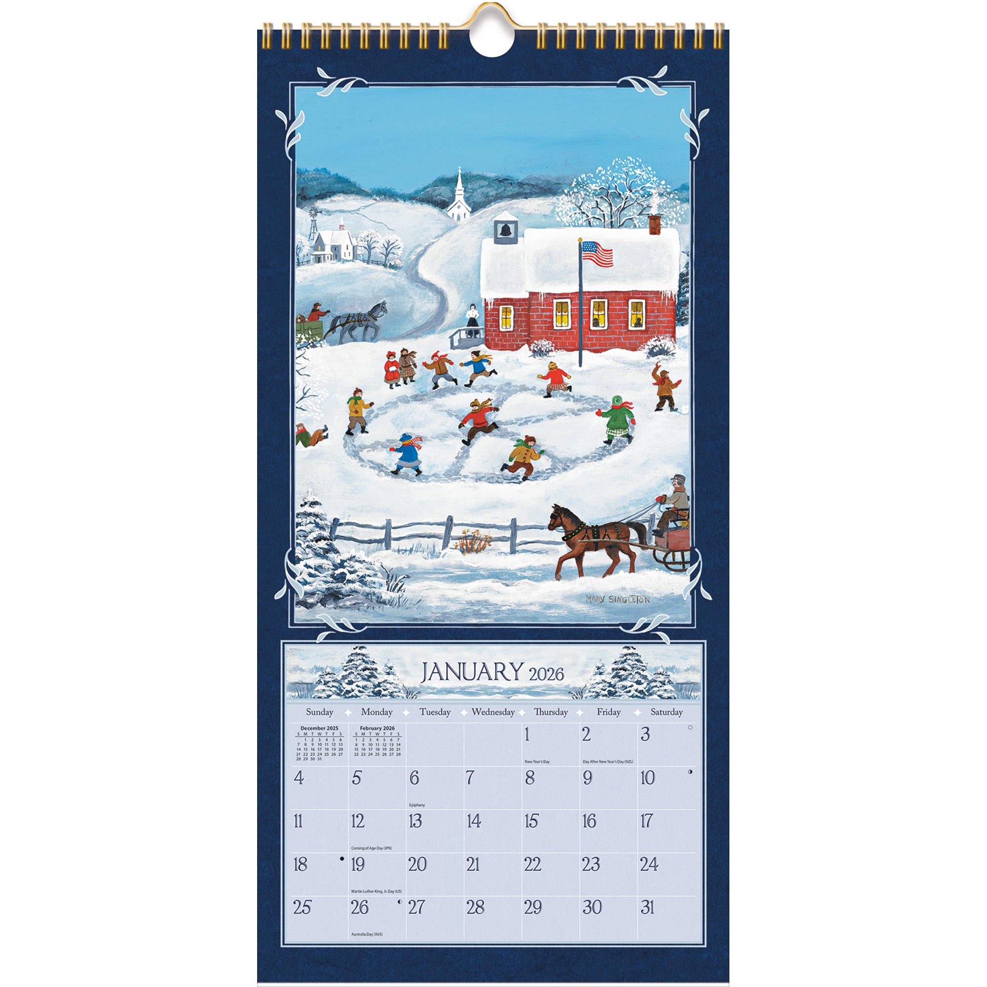 2026 LANG Folk Art™ - Slim Vertical Wall Calendar