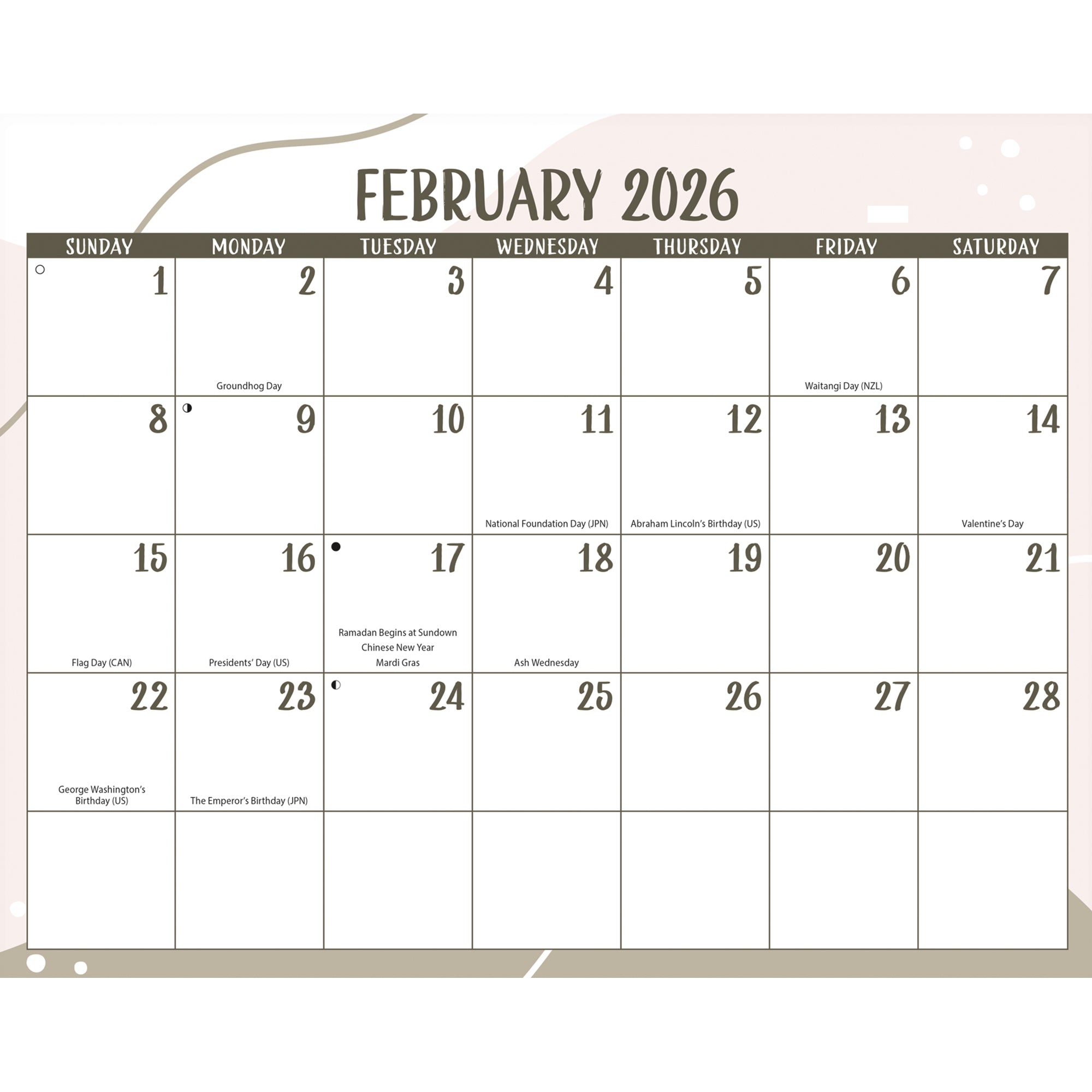 2026 LANG Focused - 3 Month View Wall Calendar