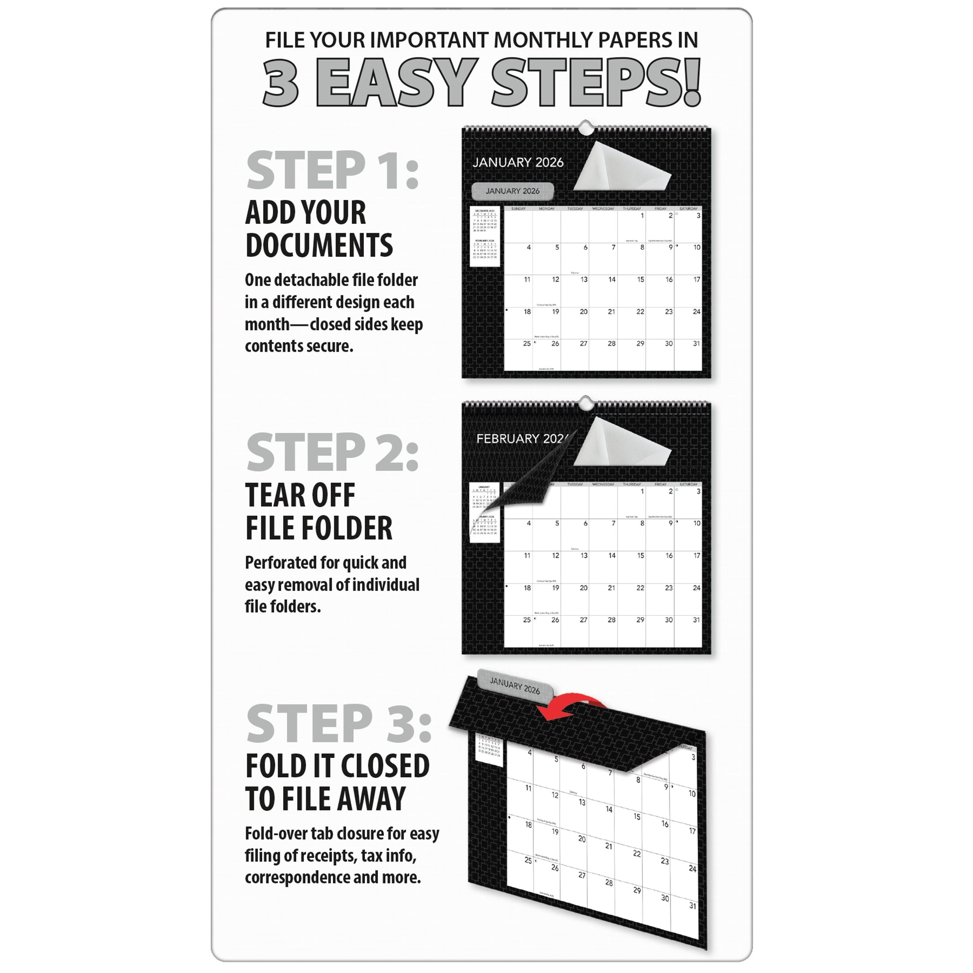 2026 LANG Office - File-It Square Wall Calendar