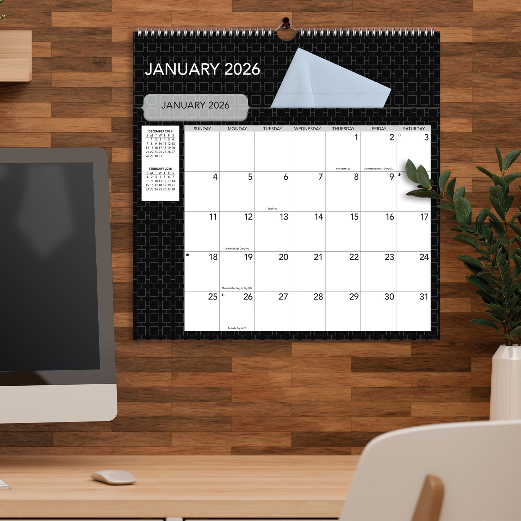 2026 LANG Office - File-It Square Wall Calendar