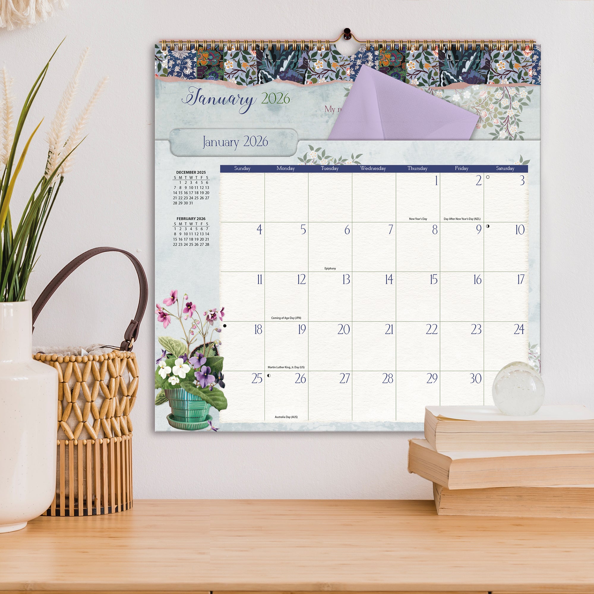 2026 LANG Botanical Gardens - File-It Square Wall Calendar