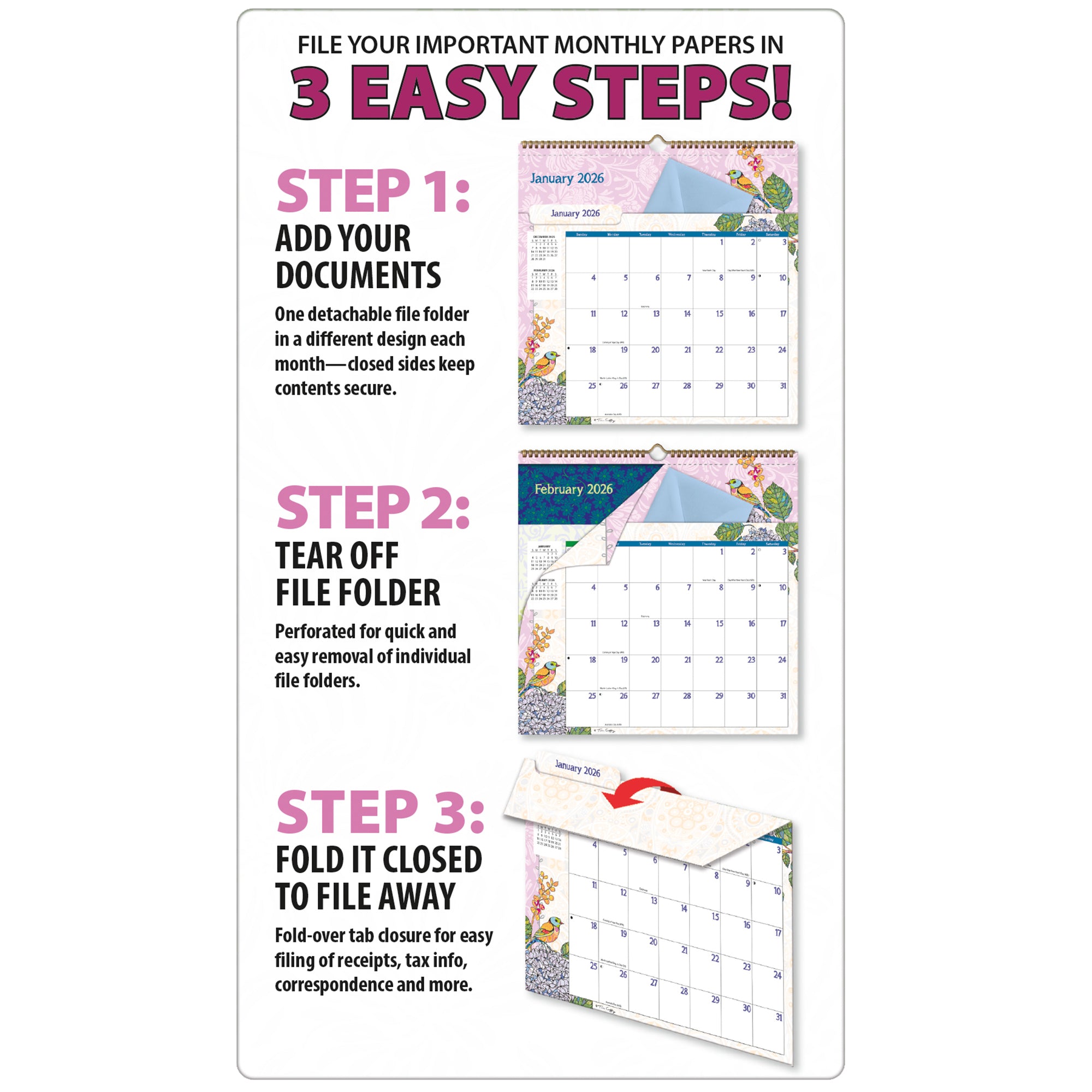 2026 LANG Ladybird - File-It Square Wall Calendar