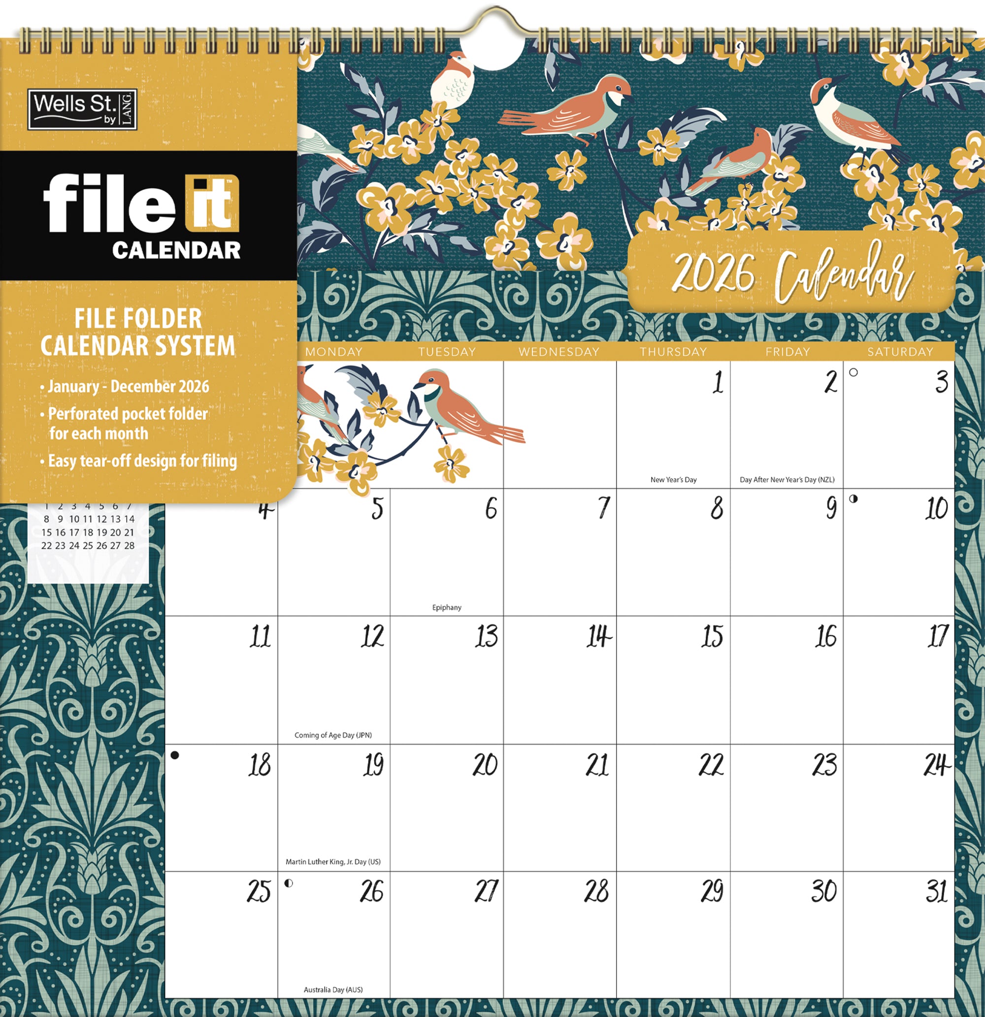2026 LANG Flora & Fauna - File-It Square Wall Calendar