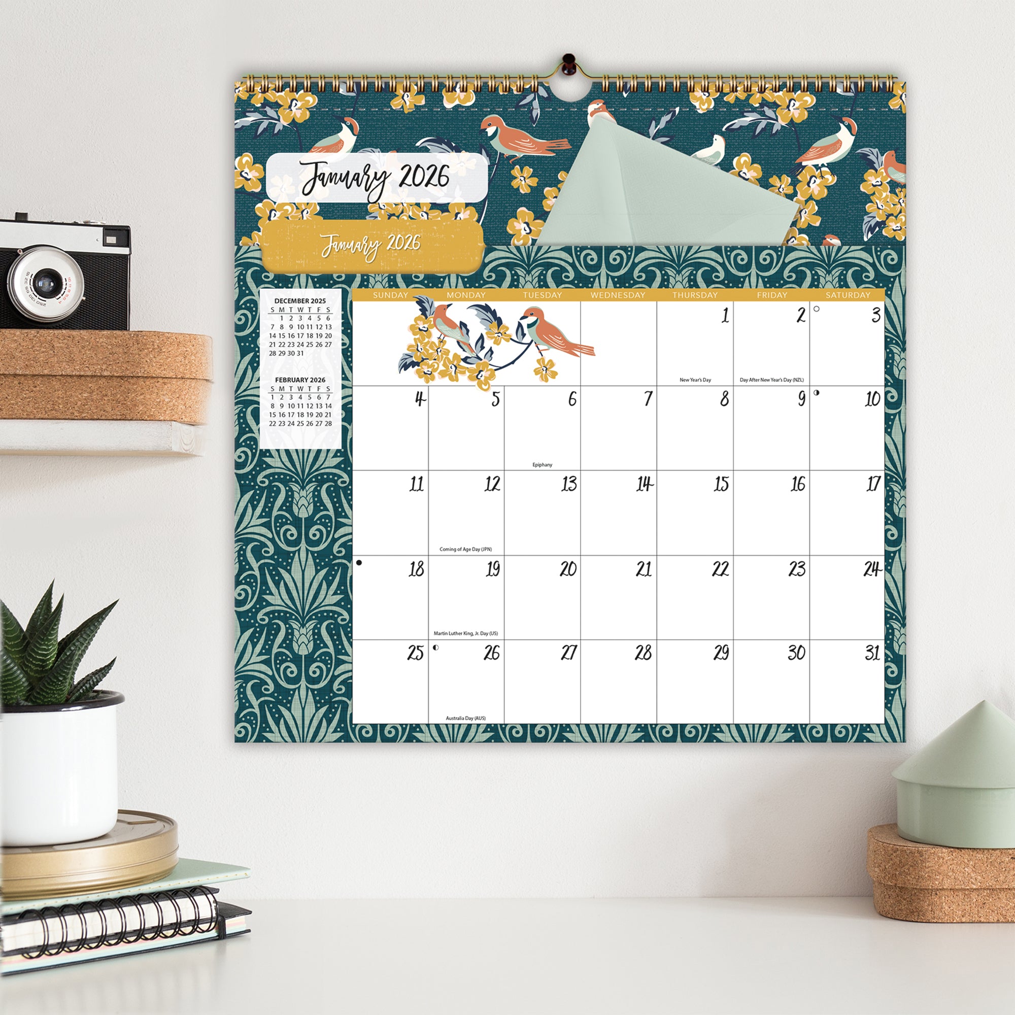 2026 LANG Flora & Fauna - File-It Square Wall Calendar
