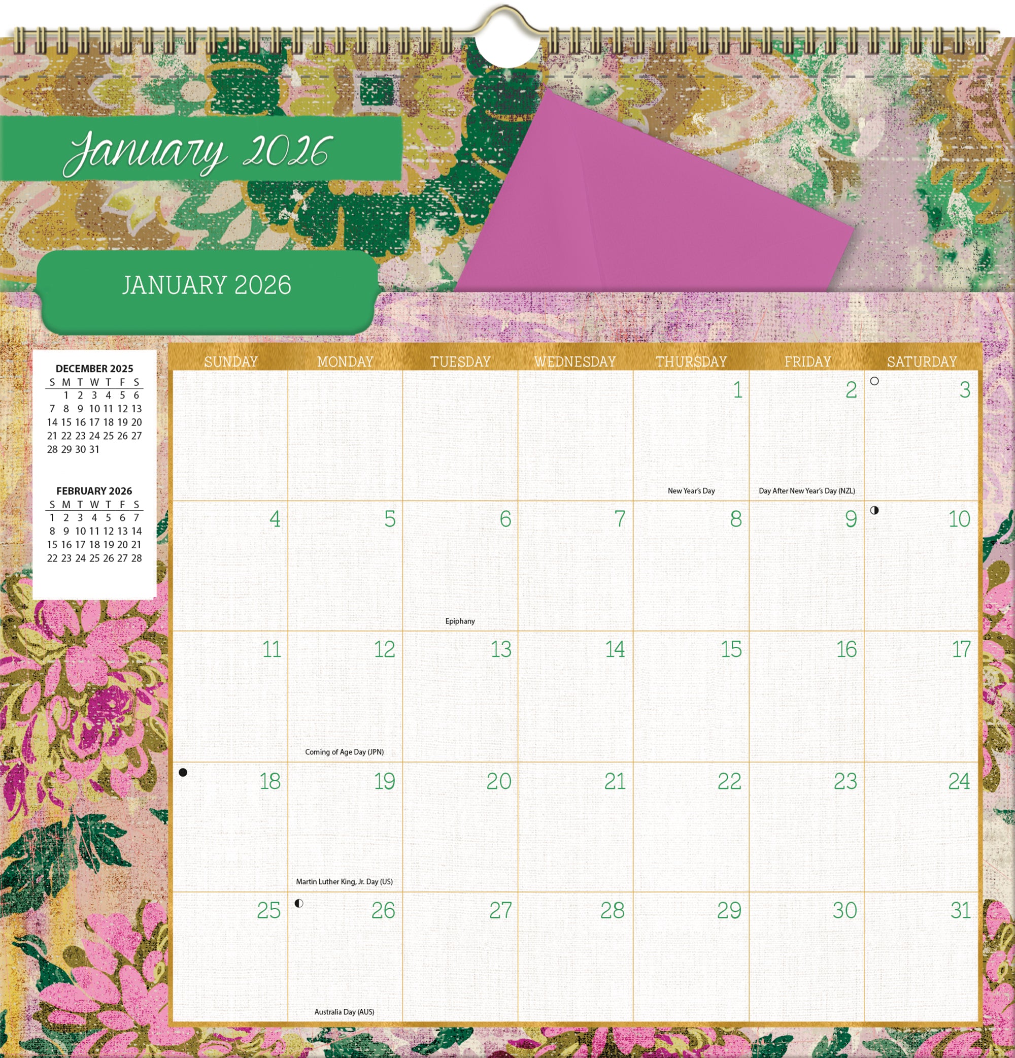 2026 LANG Patina Vie - File-It Square Wall Calendar