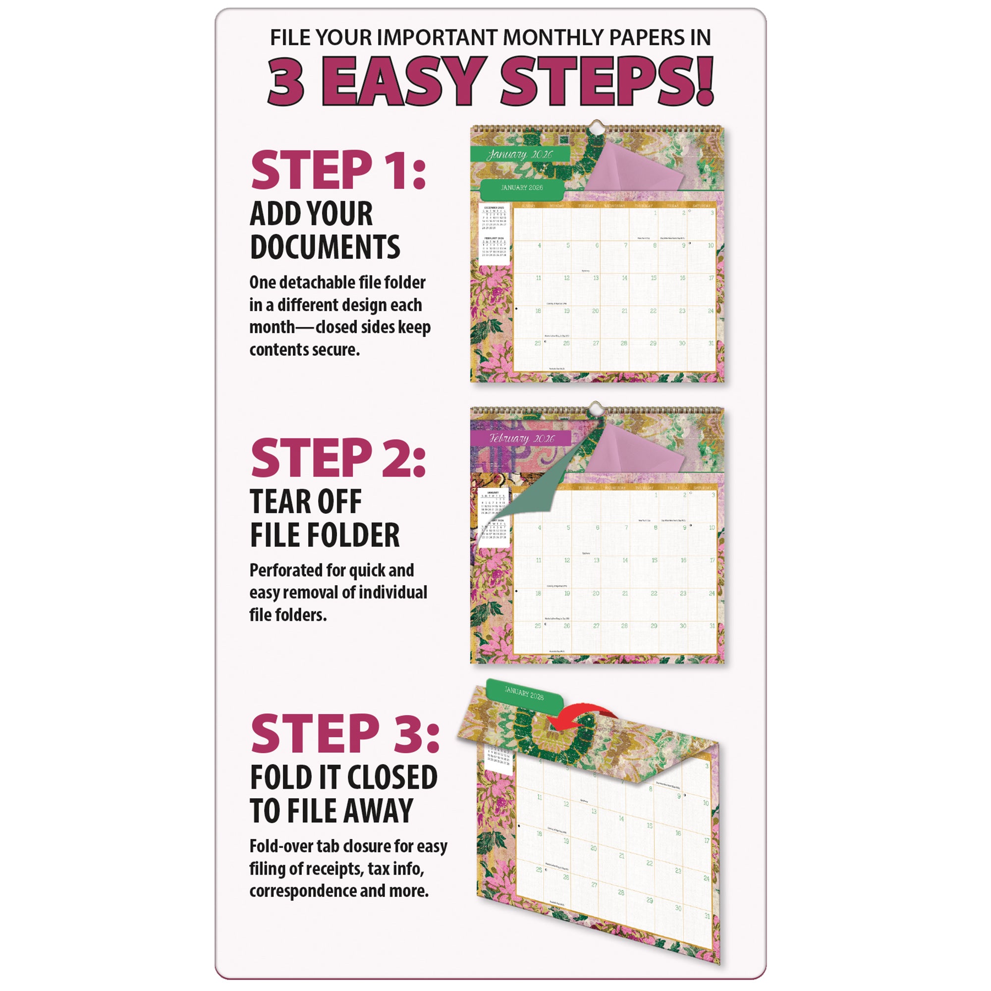 2026 LANG Patina Vie - File-It Square Wall Calendar