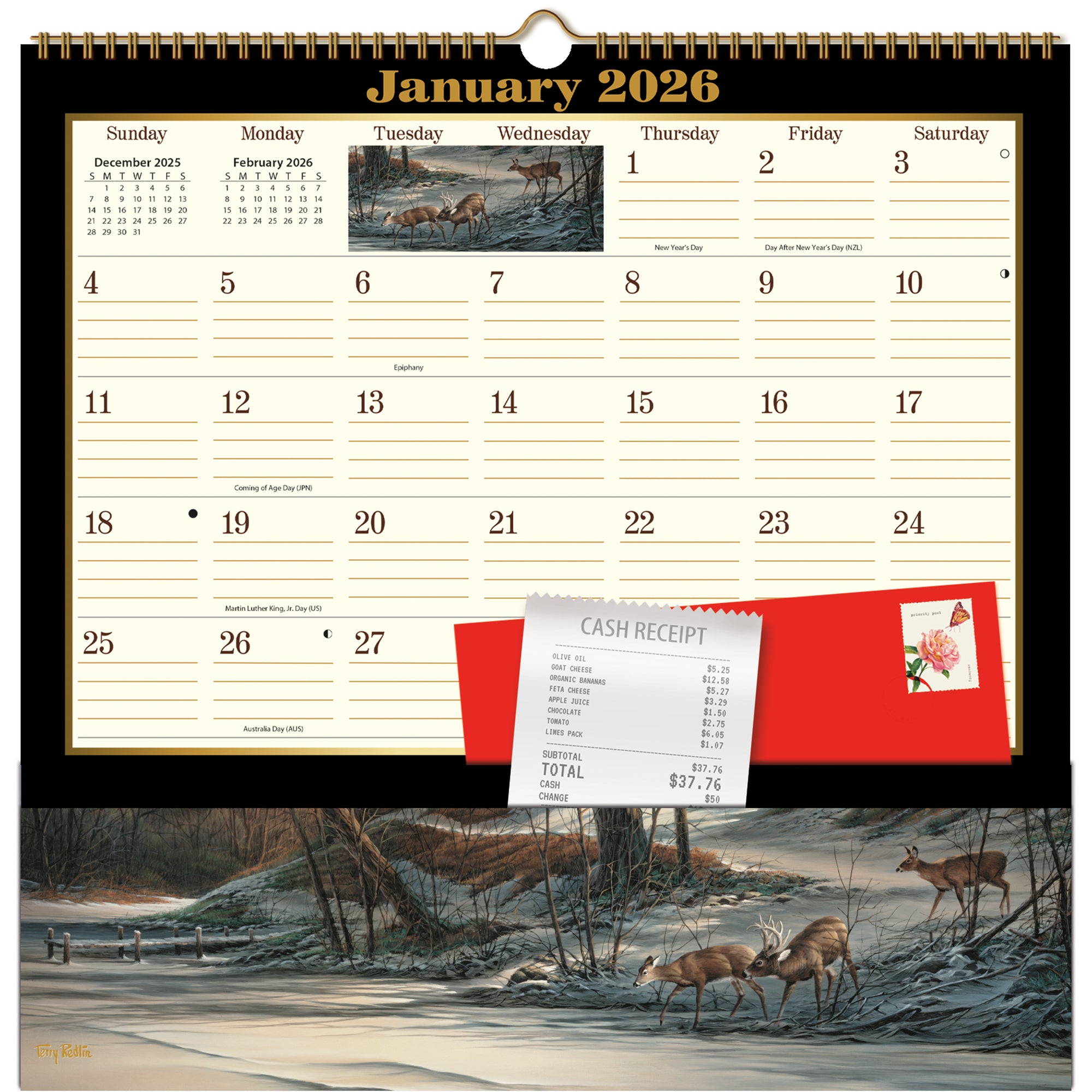 2026 LANG Terry Redlin - Note Nook Square Wall Calendar