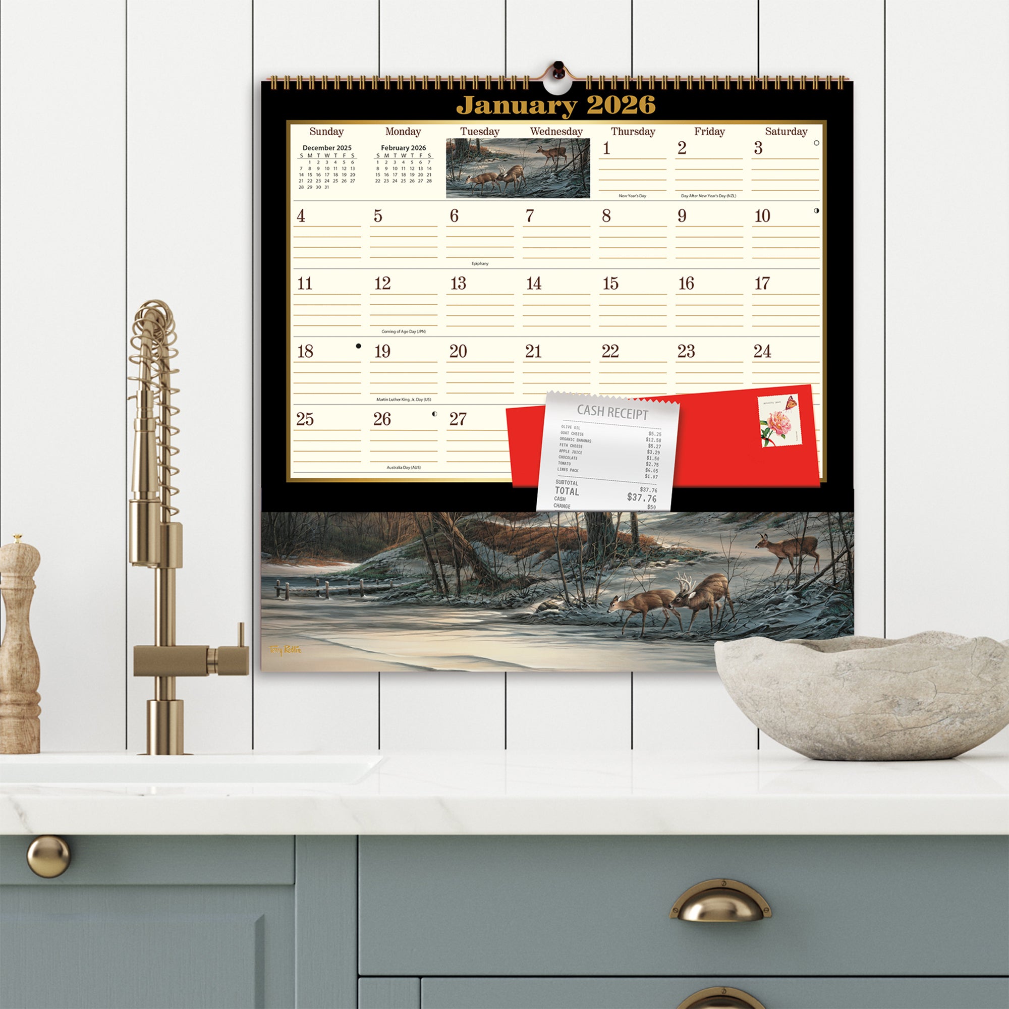 2026 LANG Terry Redlin - Note Nook Square Wall Calendar