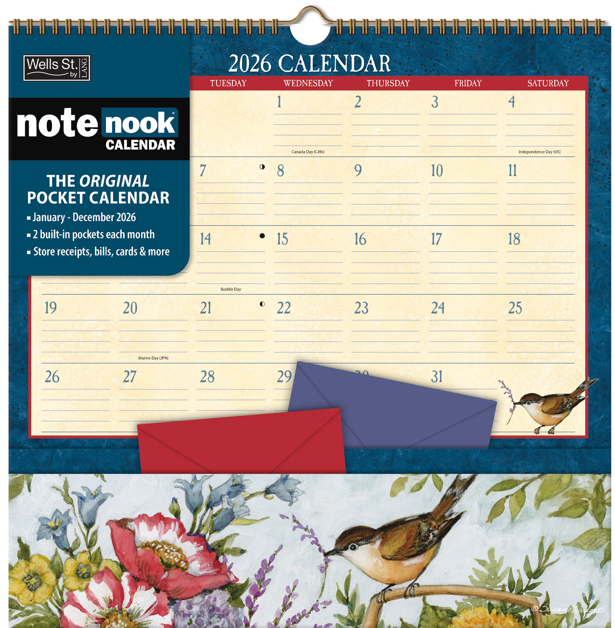 2026 LANG Heart & Home® - Note Nook Square Wall Calendar