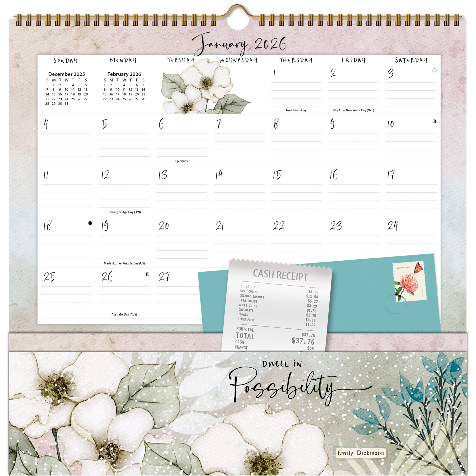 2026 LANG Country Pleasures - Note Nook Square Wall Calendar