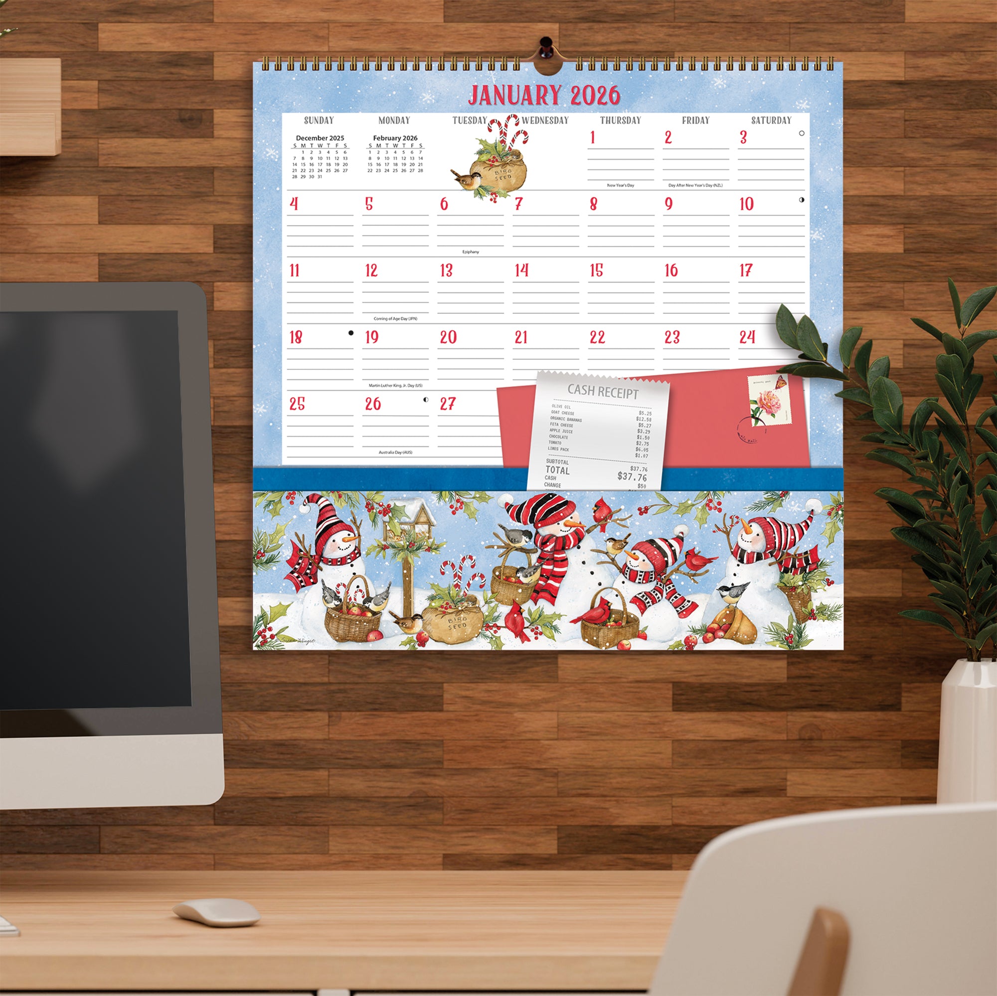 2026 LANG Folk Song - Note Nook Square Wall Calendar