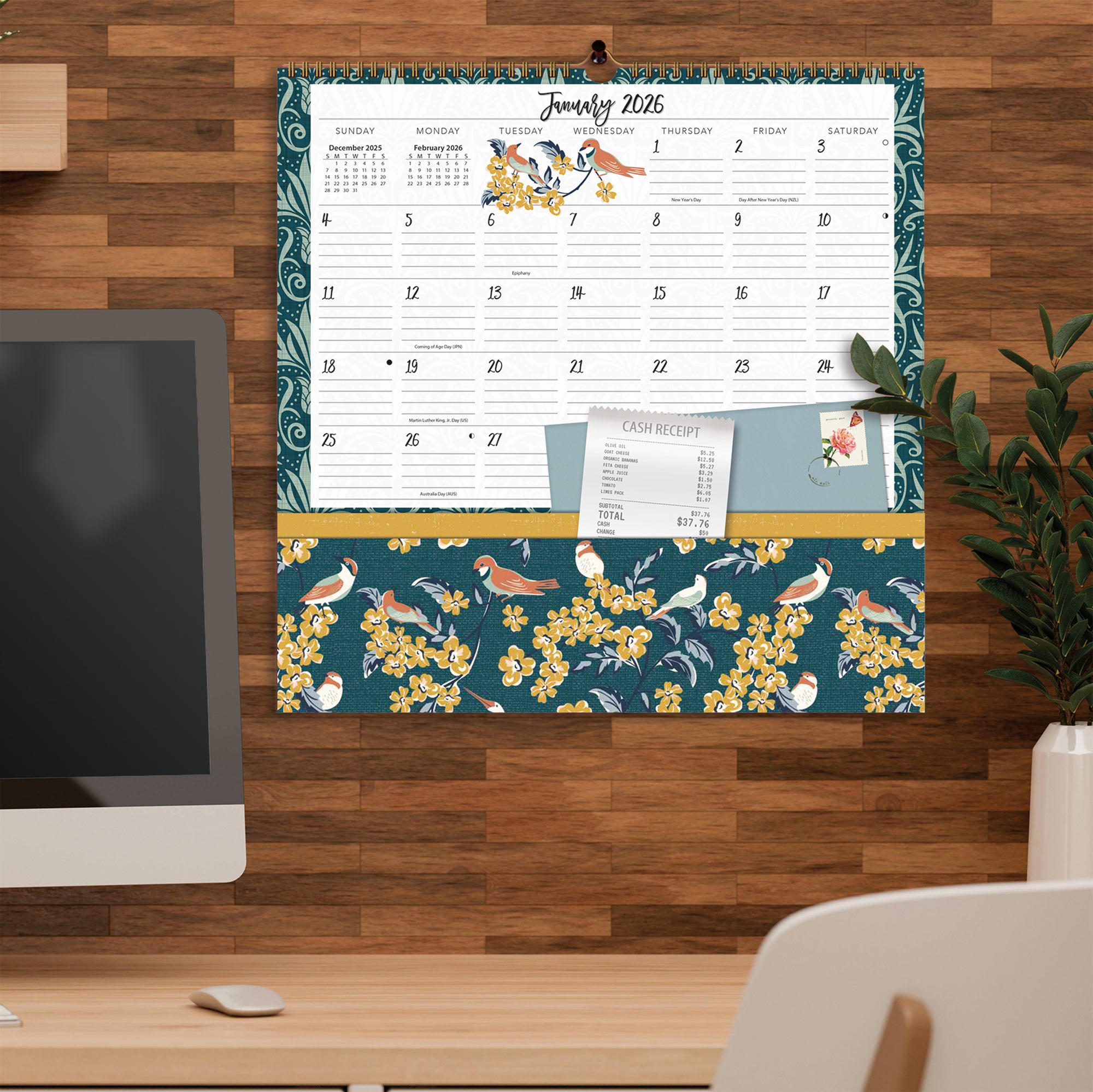 2026 LANG Flora & Fauna - Note Nook Square Wall Calendar