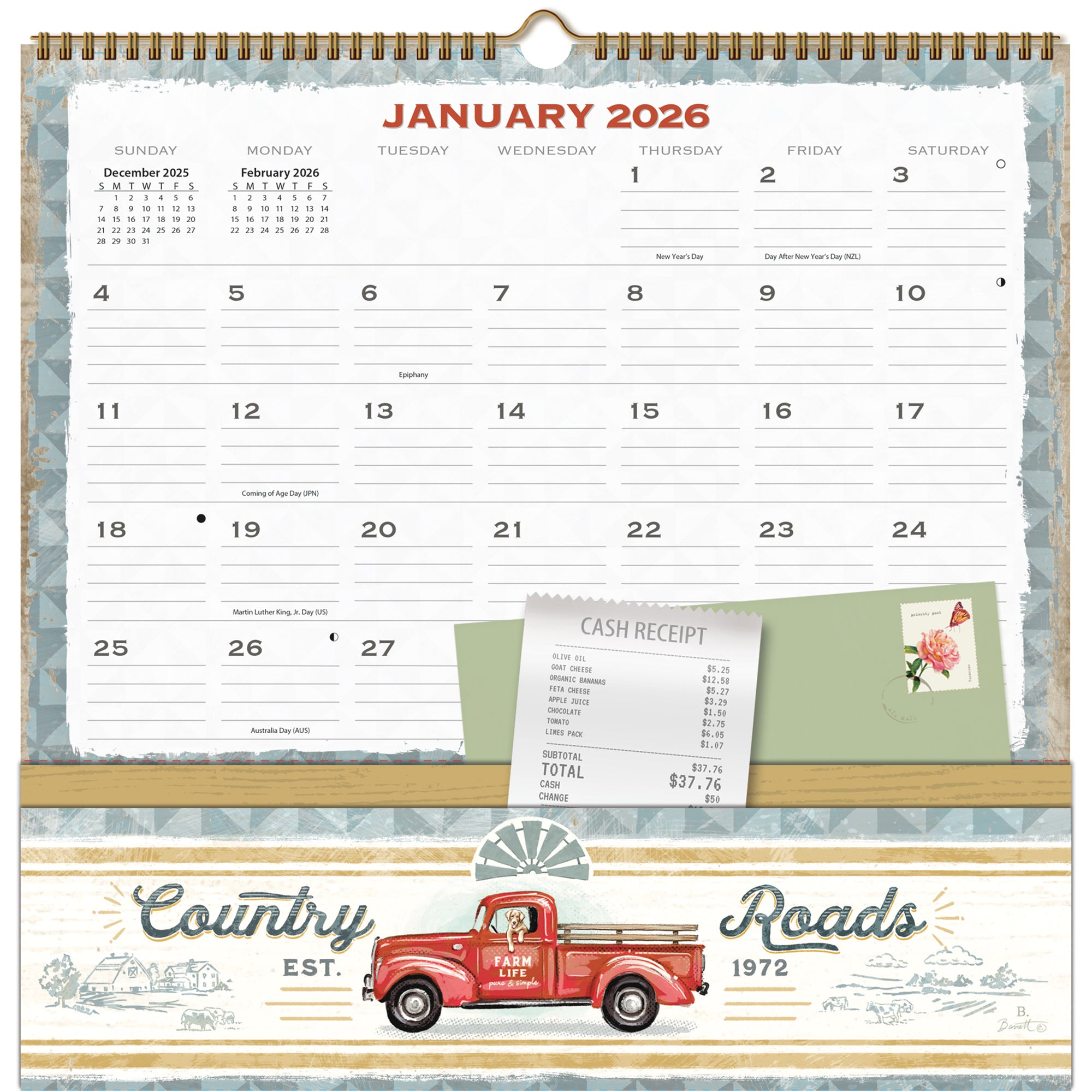 2026 LANG Farm Fresh - Note Nook Square Wall Calendar