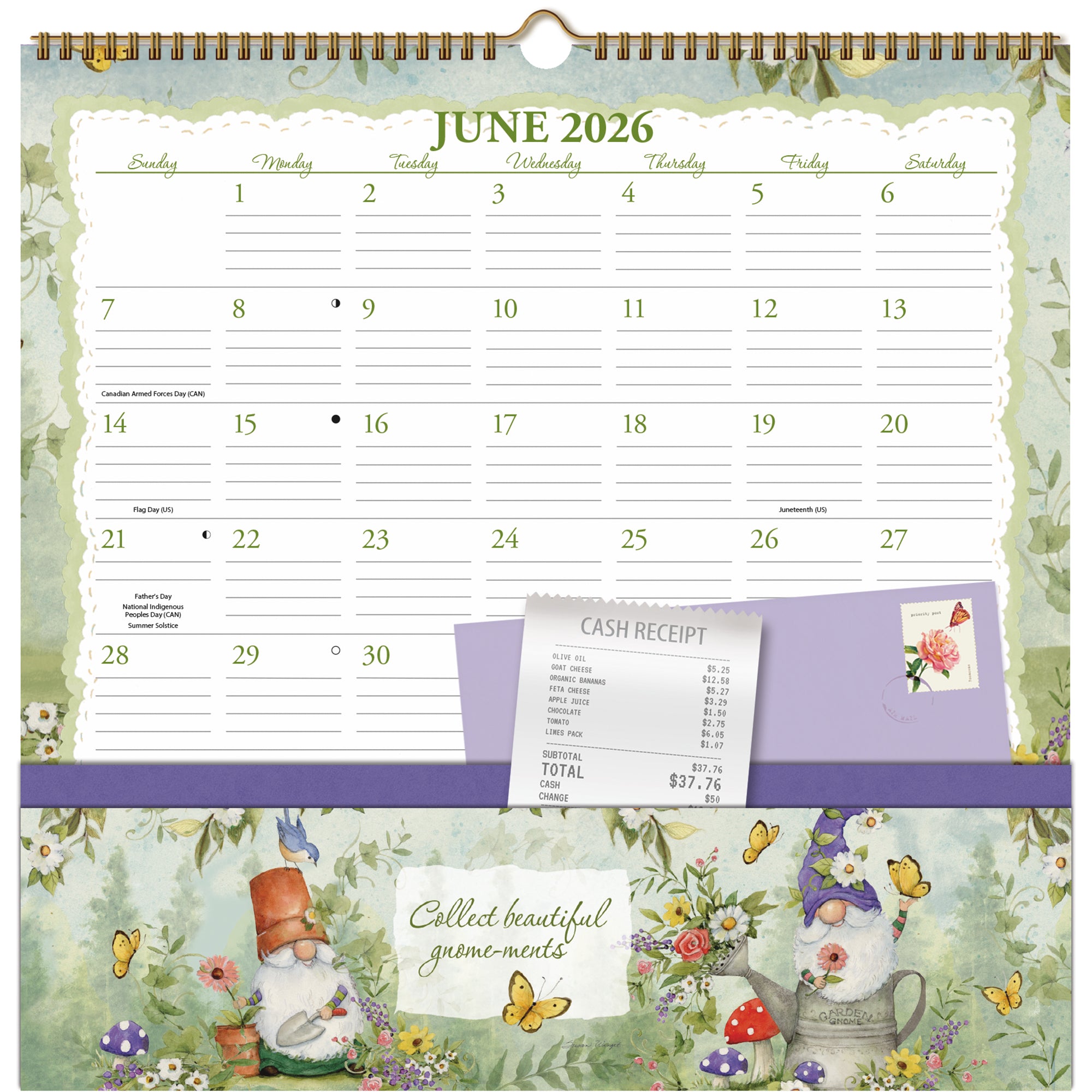 2026 LANG Gnomes - Note Nook Square Wall Calendar