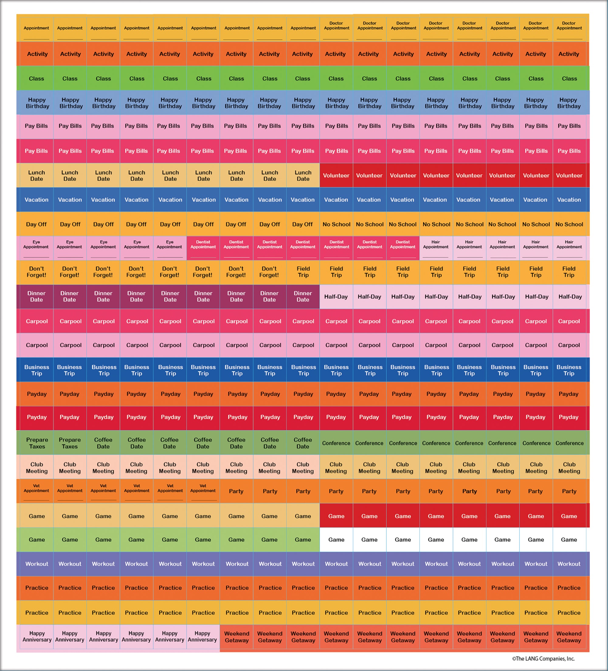 2026 LANG Family - Plan It Plus Magnetic Square Wall Calendar