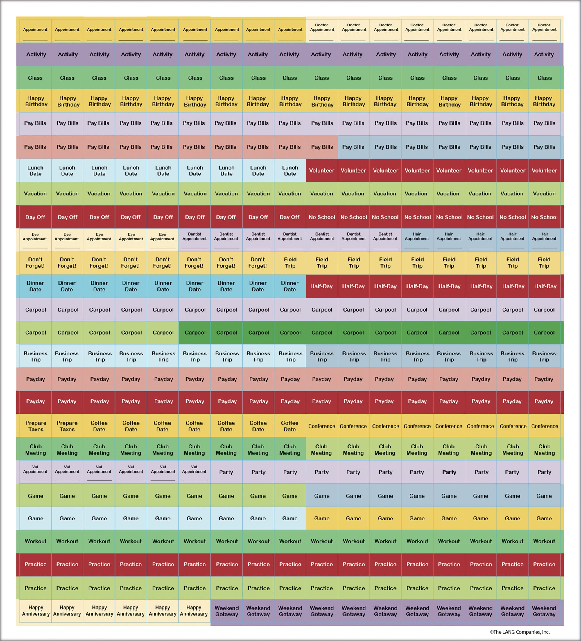 2026 LANG Gnomes - Plan It Plus Magnetic Square Wall Calendar
