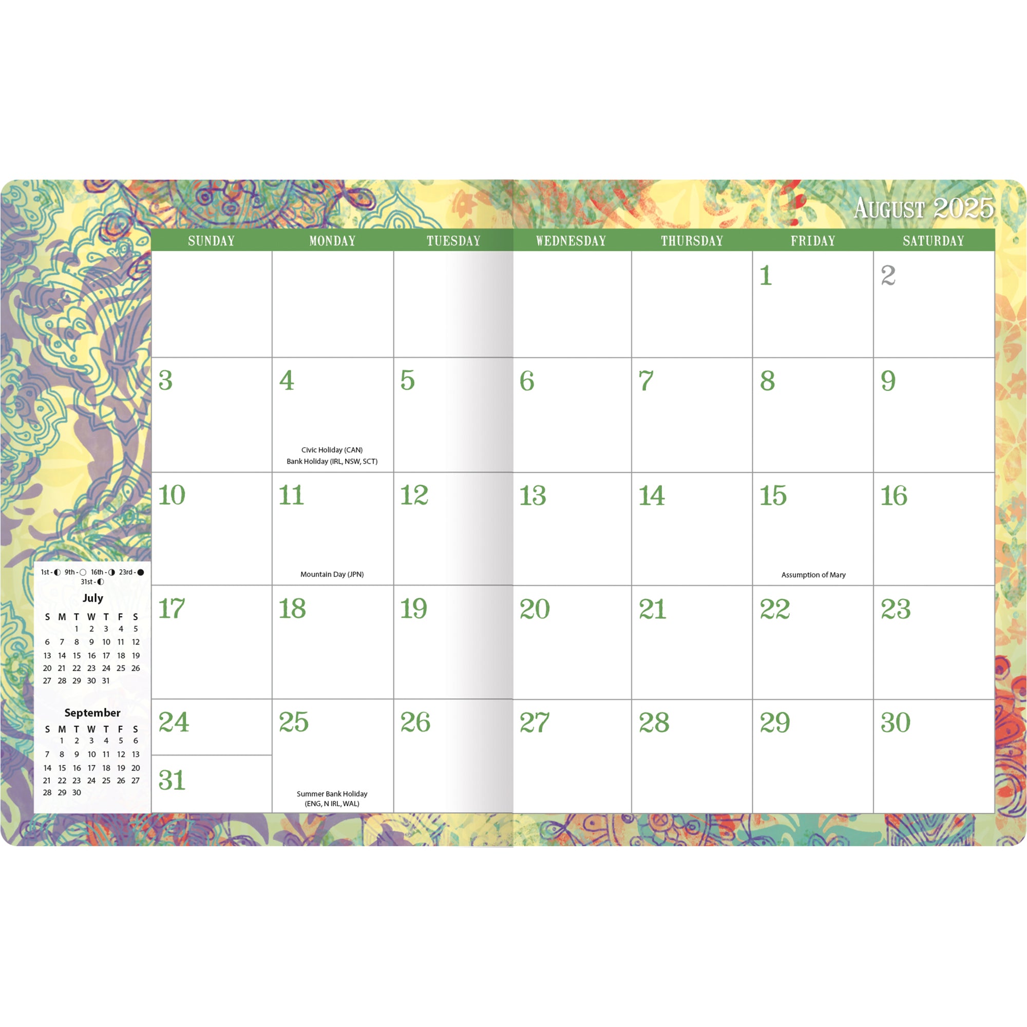 2026 LANG Bohemian - Monthly Pocket Diary/Planner