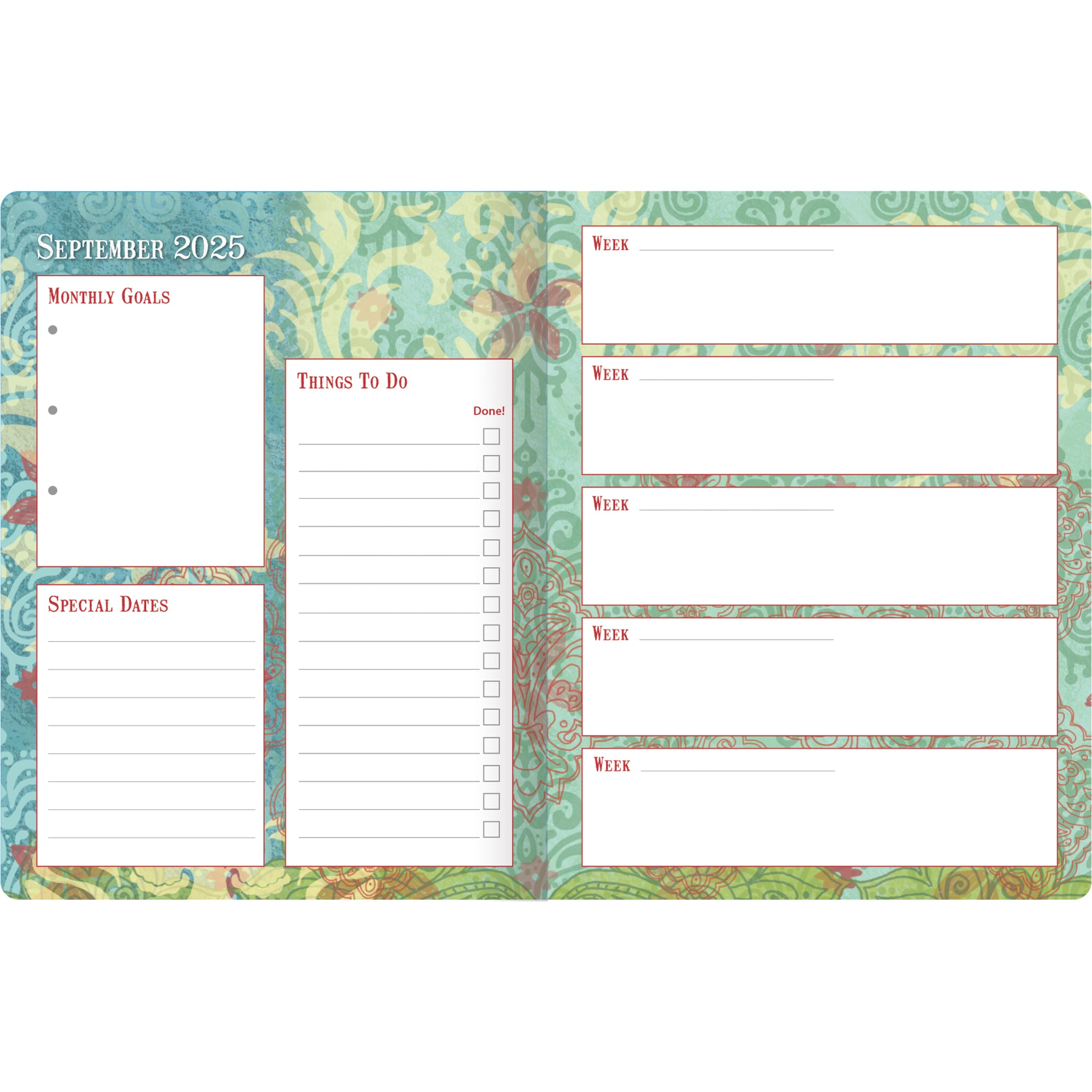 2026 LANG Bohemian - Monthly Pocket Diary/Planner