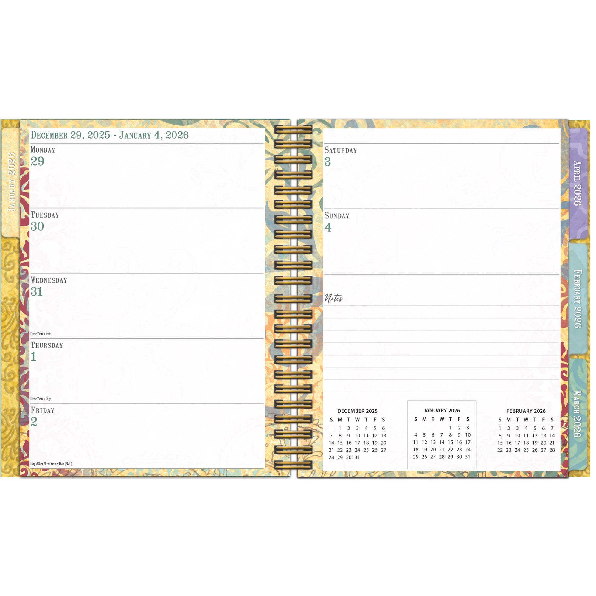 2026 LANG Bohemian - File It Weekly Monthly Diary/Planner