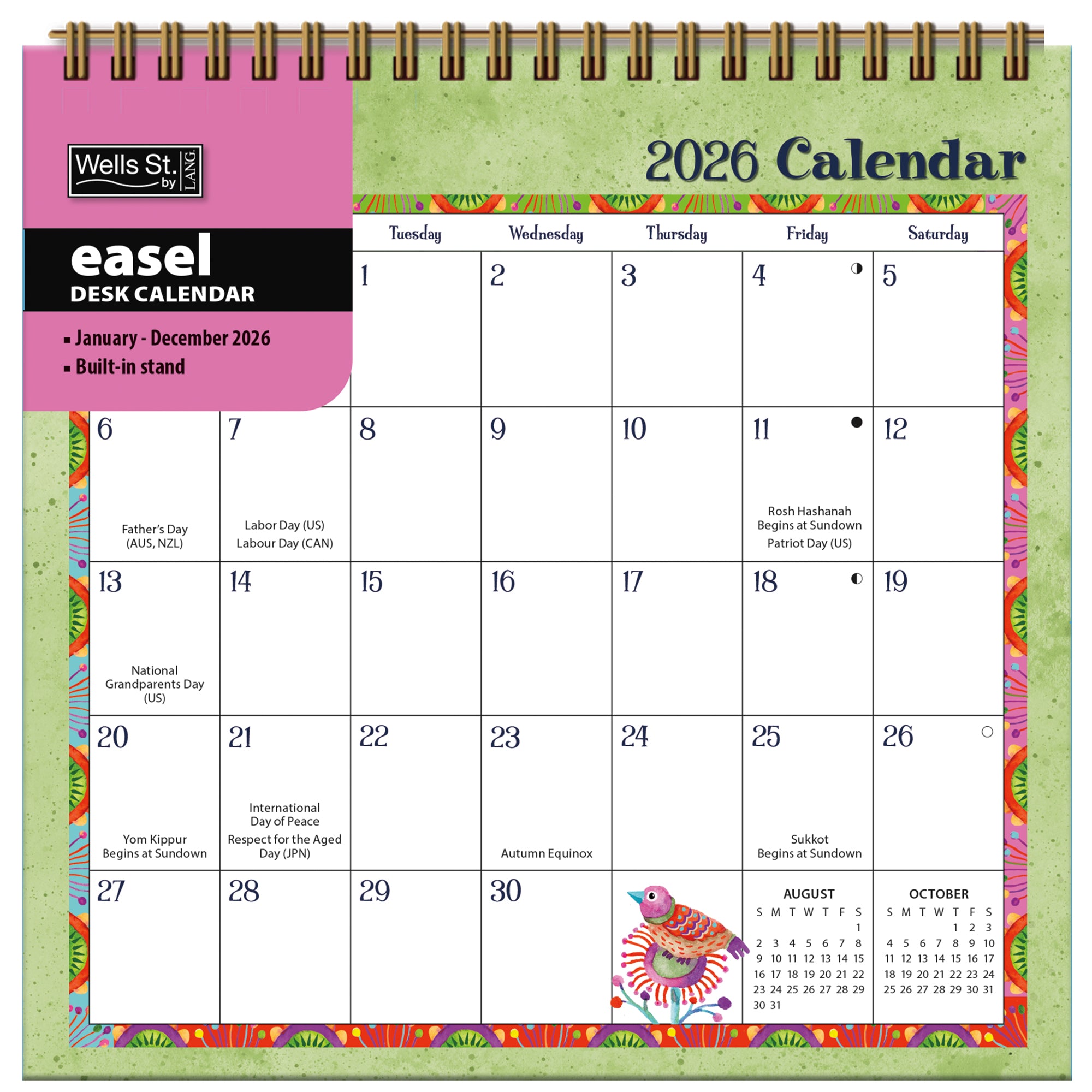2026 LANG Simply Grateful - Desk Easel Calendar