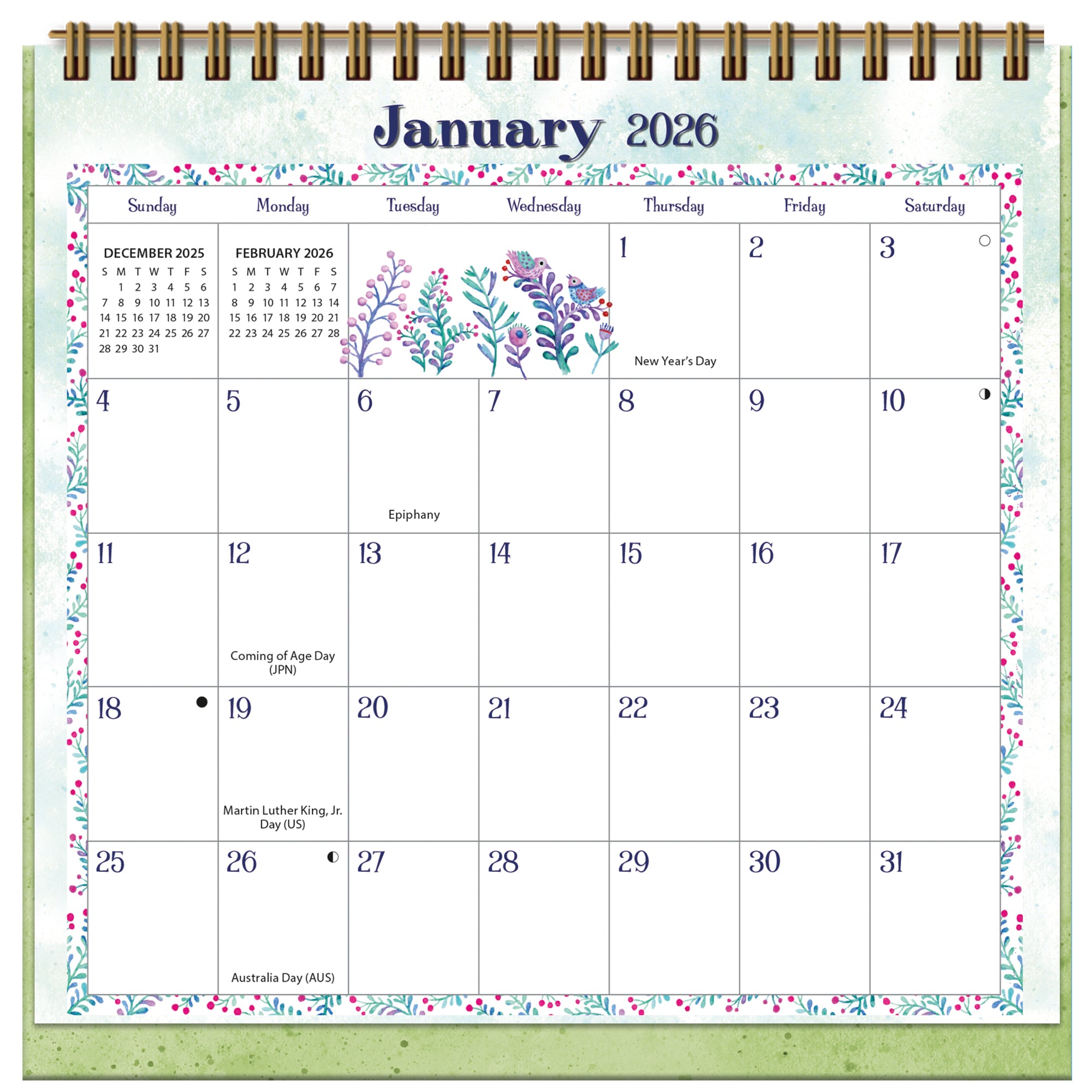 2026 LANG Simply Grateful - Desk Easel Calendar