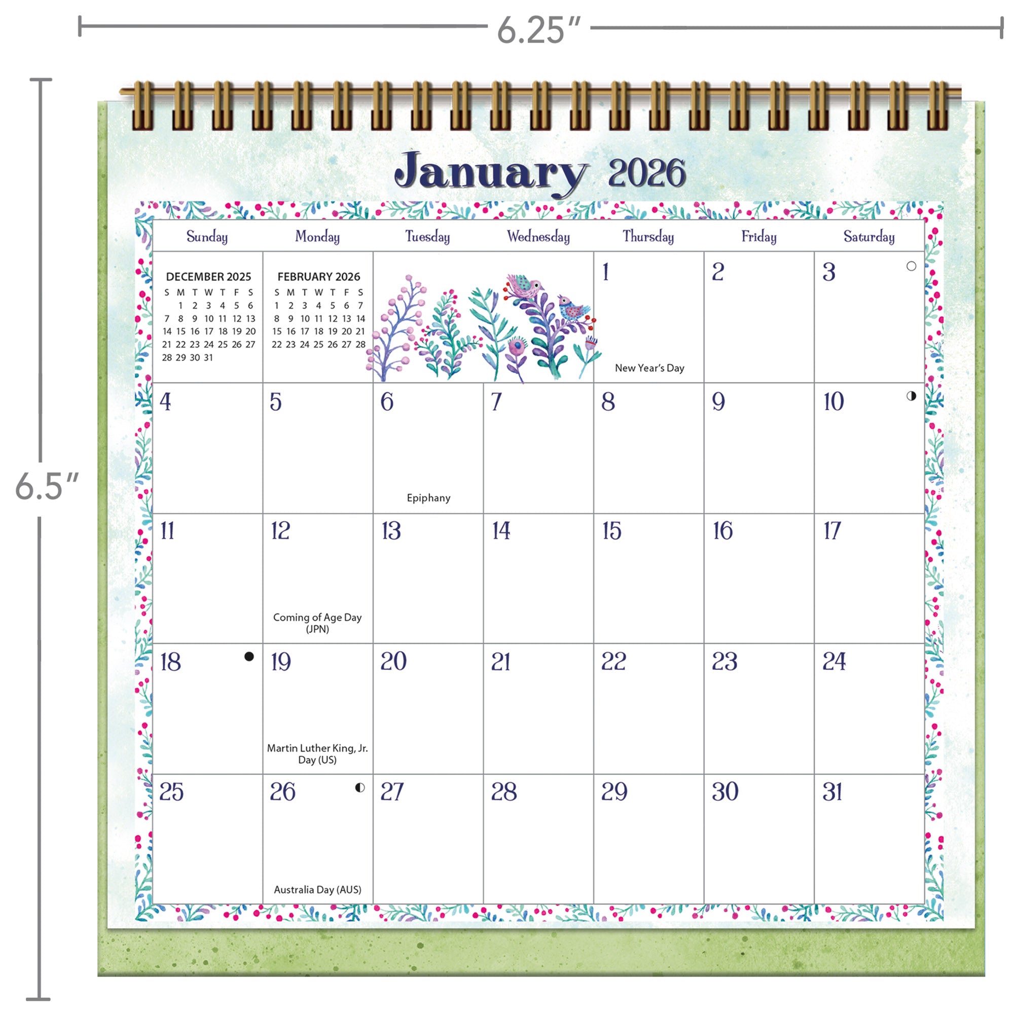 2026 LANG Simply Grateful - Desk Easel Calendar