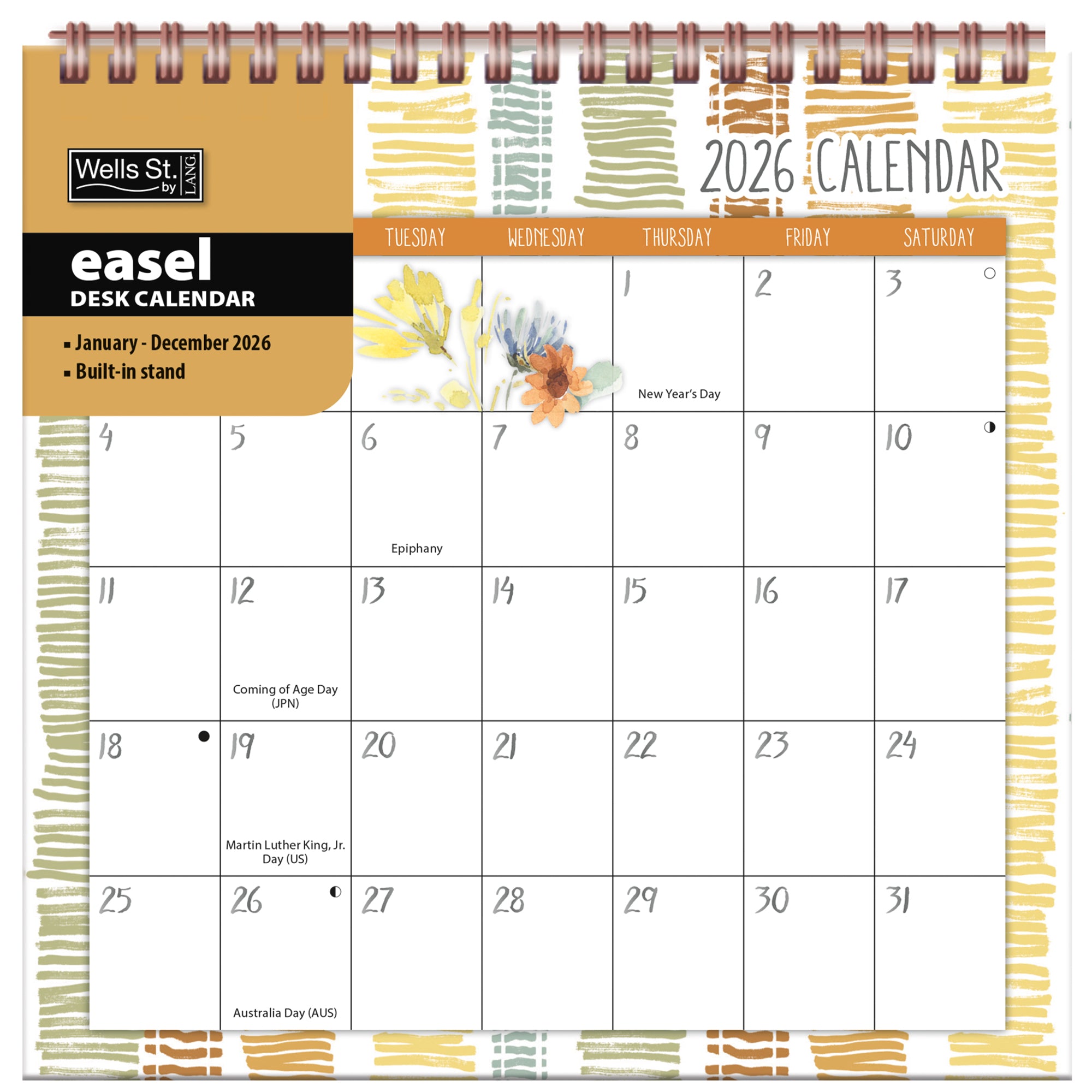 2026 LANG Watercolor Wonder - Desk Easel Calendar