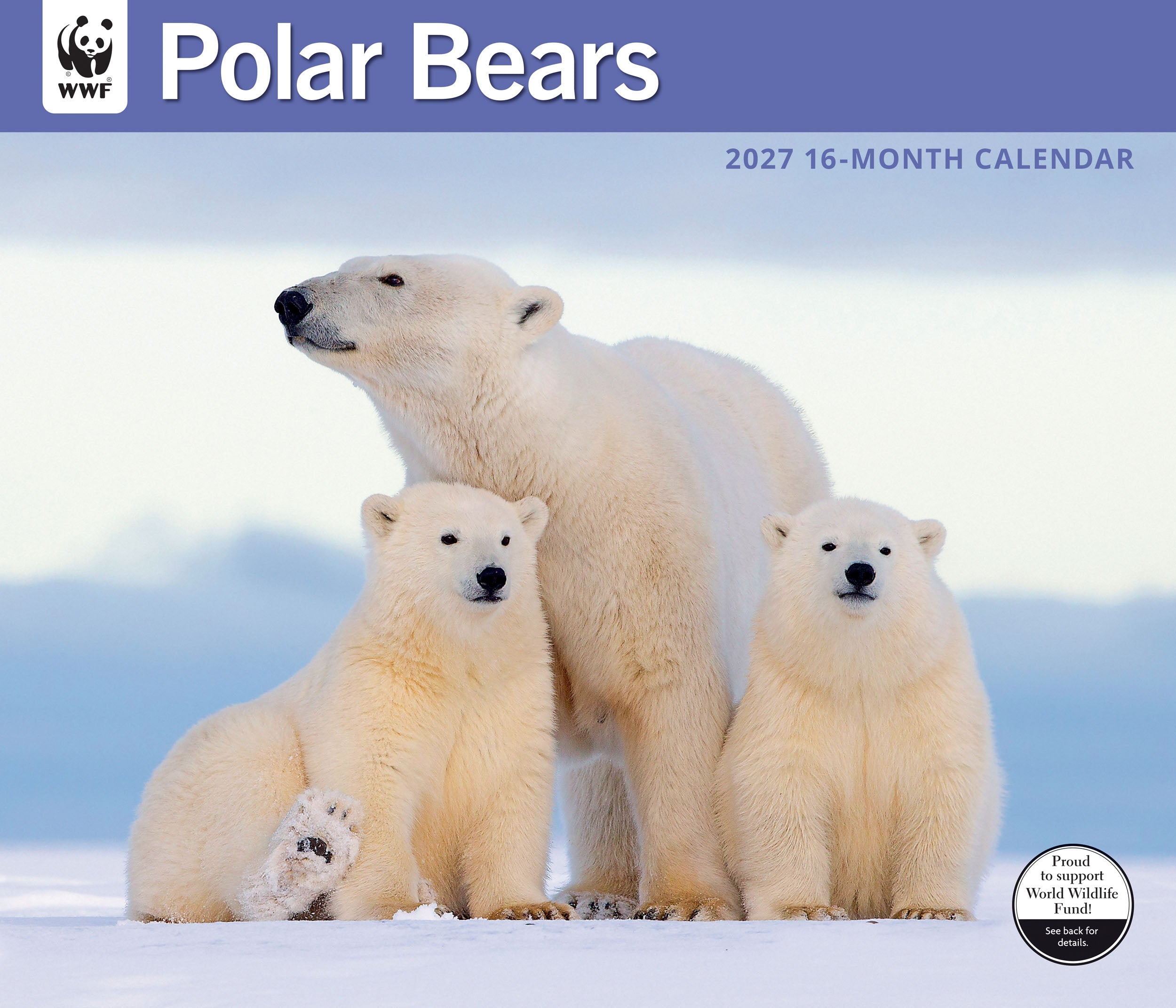 2027 WWF Polar Bears - Deluxe Wall Calendar – image 1